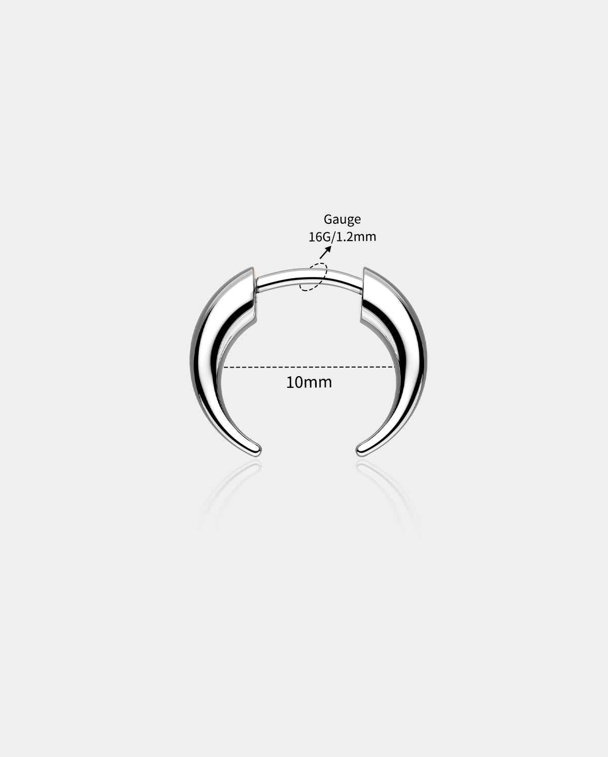 New Upgraded Tribal Fake Gauge Horn Threadless Septum Ring