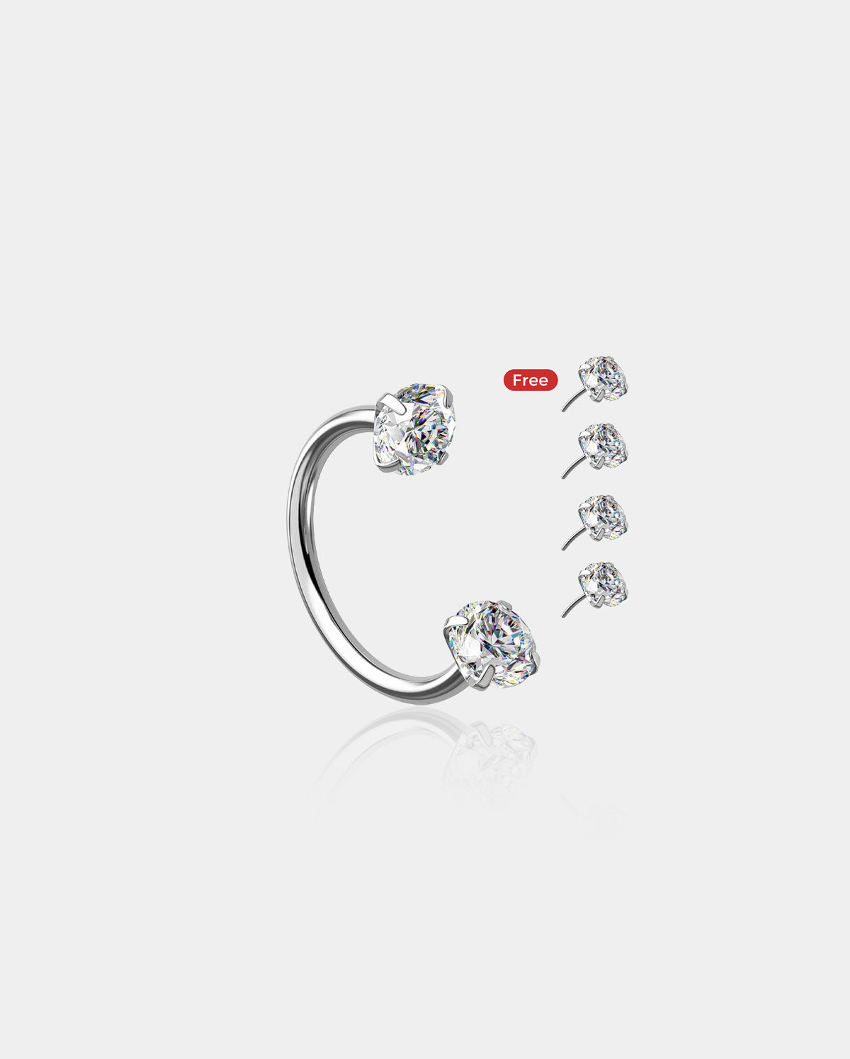 threadless horseshoe nose ring