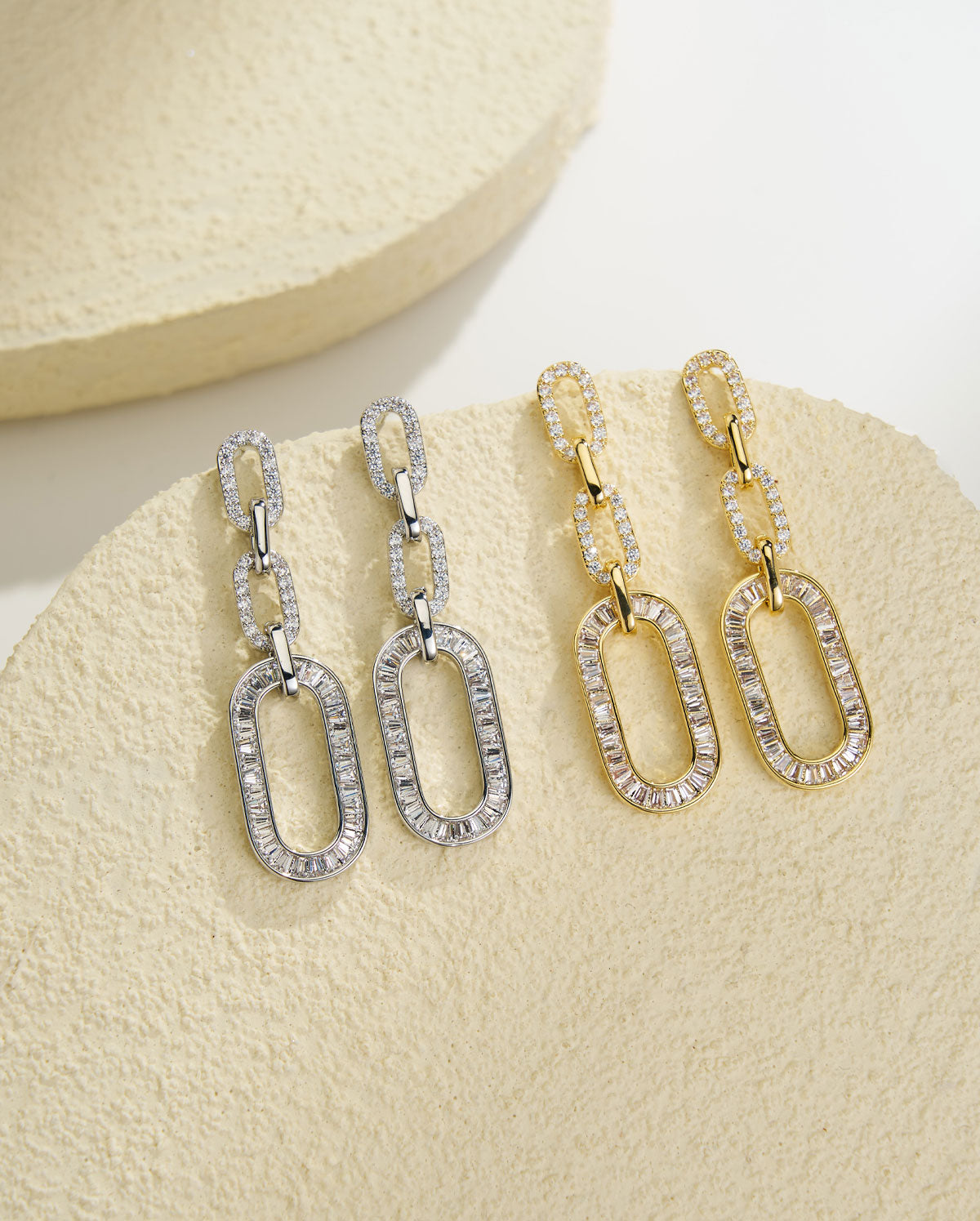 Interlocking Chain Drop Earrings