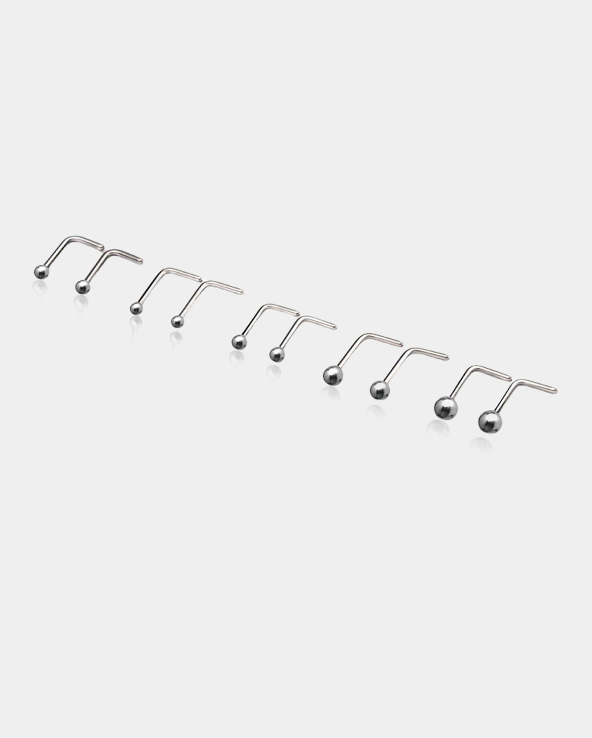 l shaped nose ring stud