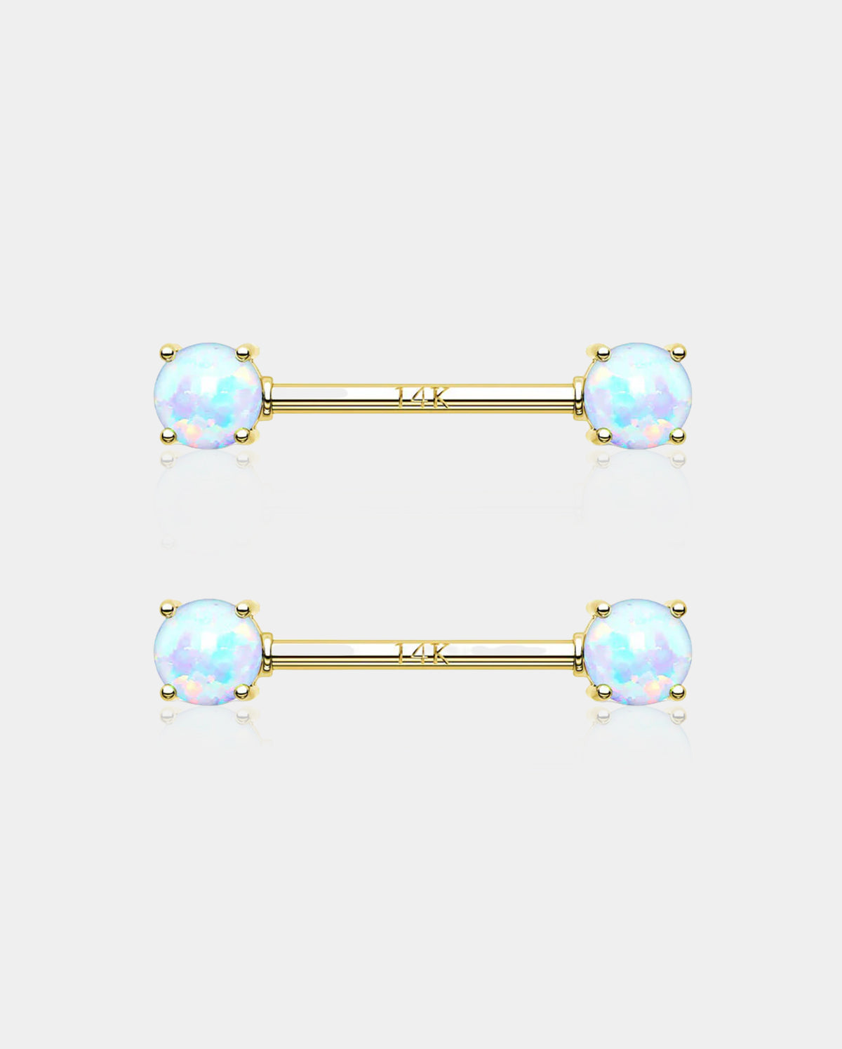 oufer opal nipple jewellery