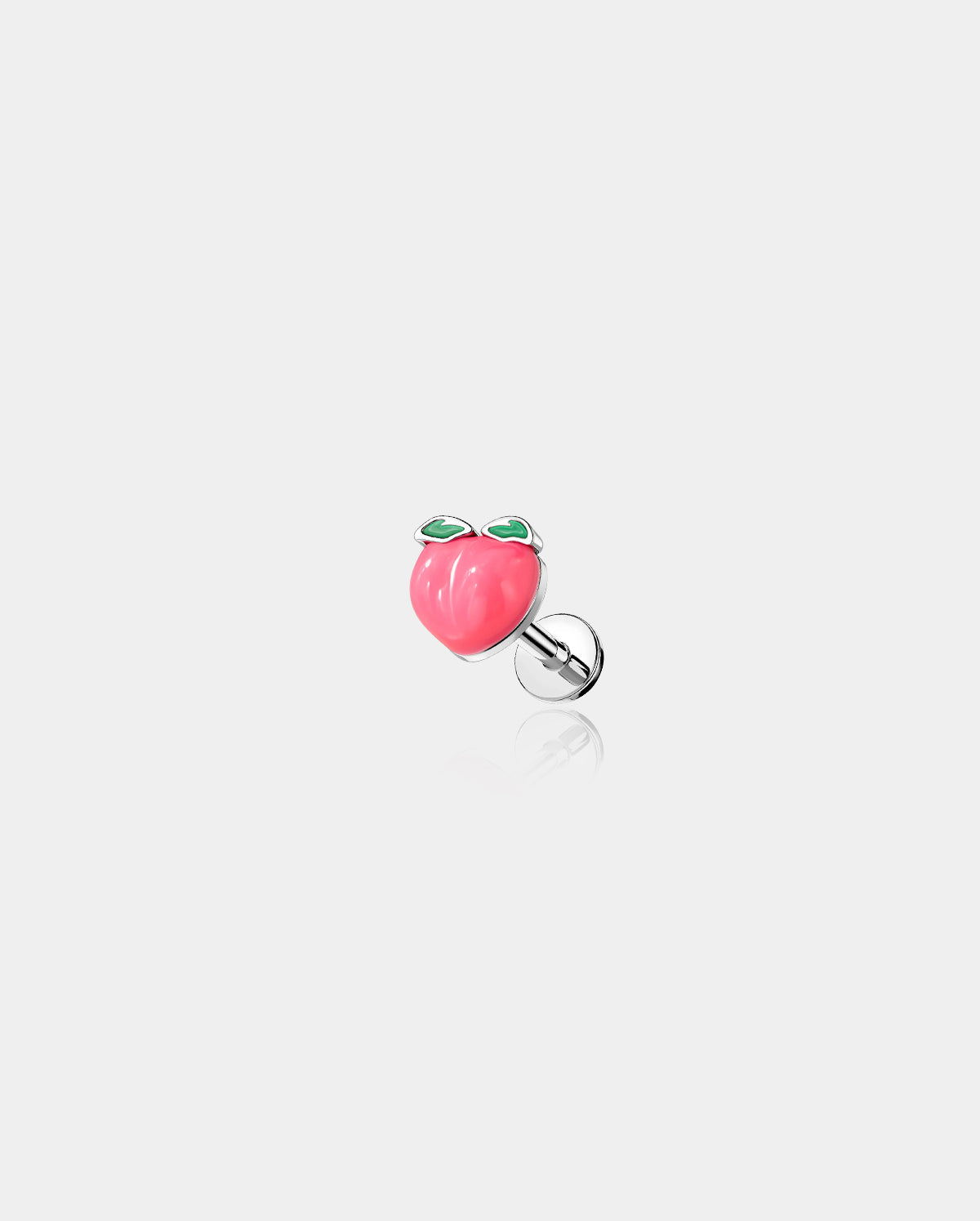 Peach cartilage stud