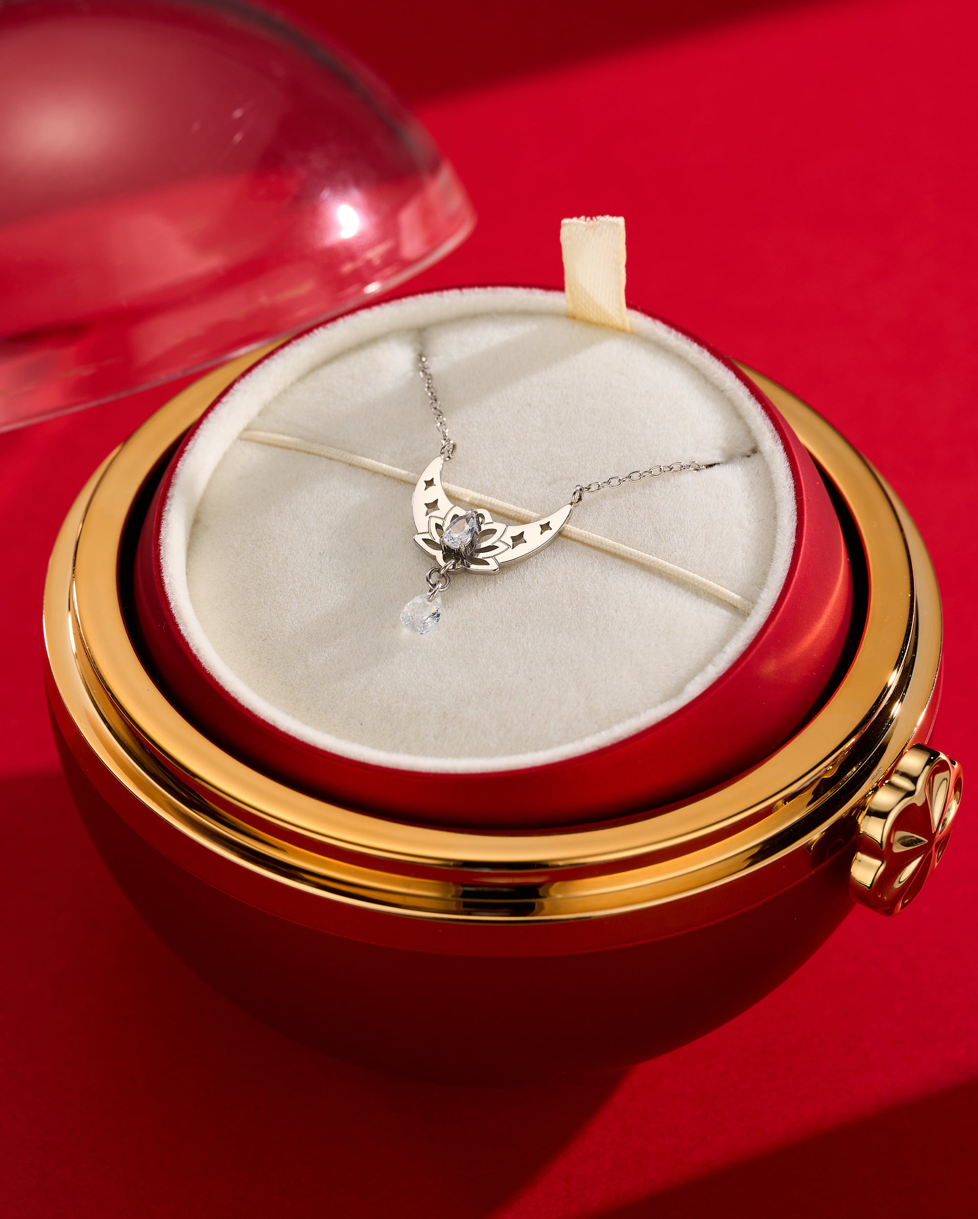 Oufer X Andrea 5A+ Grade CZ Lotus Necklace