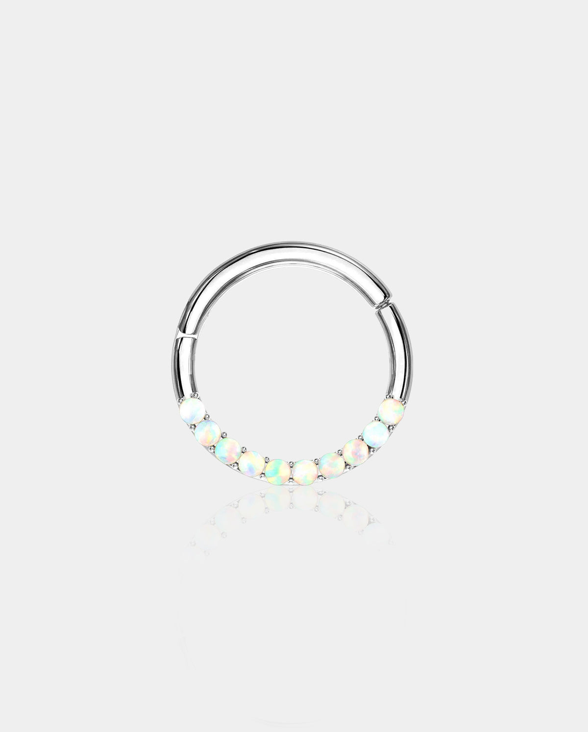 white gold septum ring