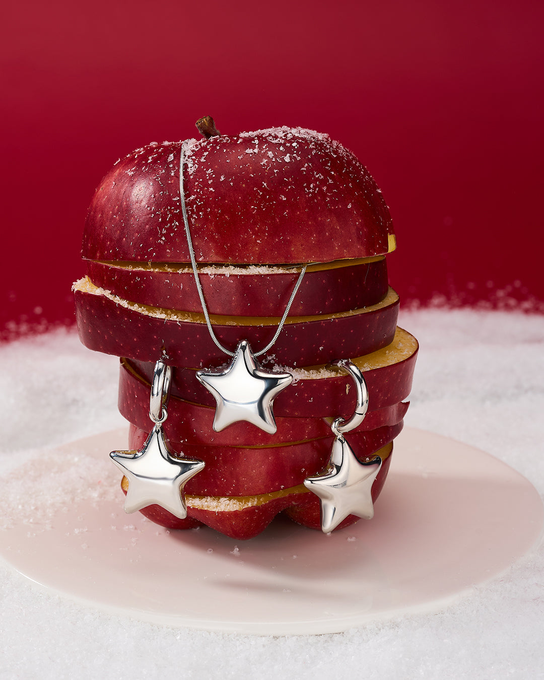 Hollow Bubble Star Pendant Necklace