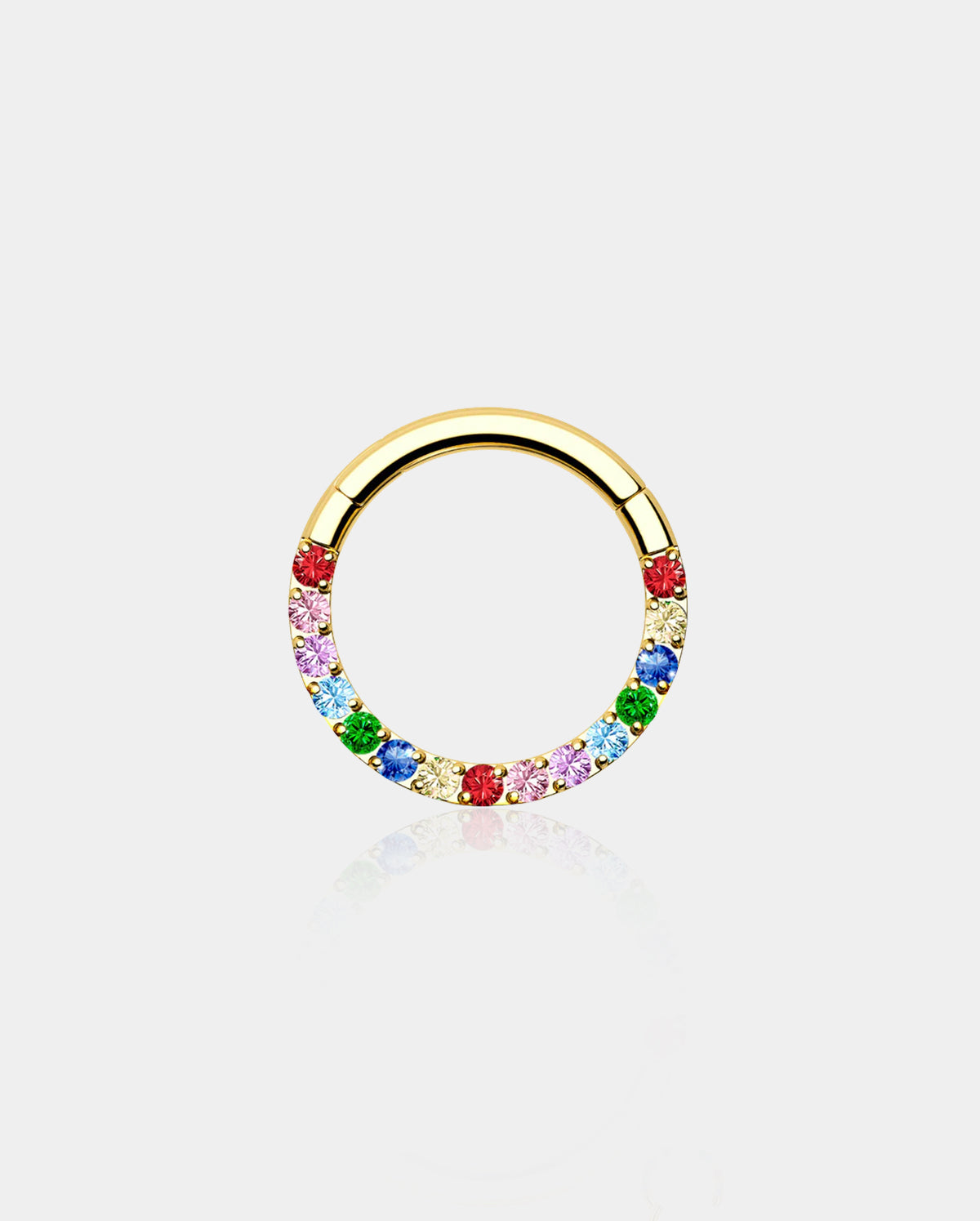 Colorful Front CZ Septum Daith Ring