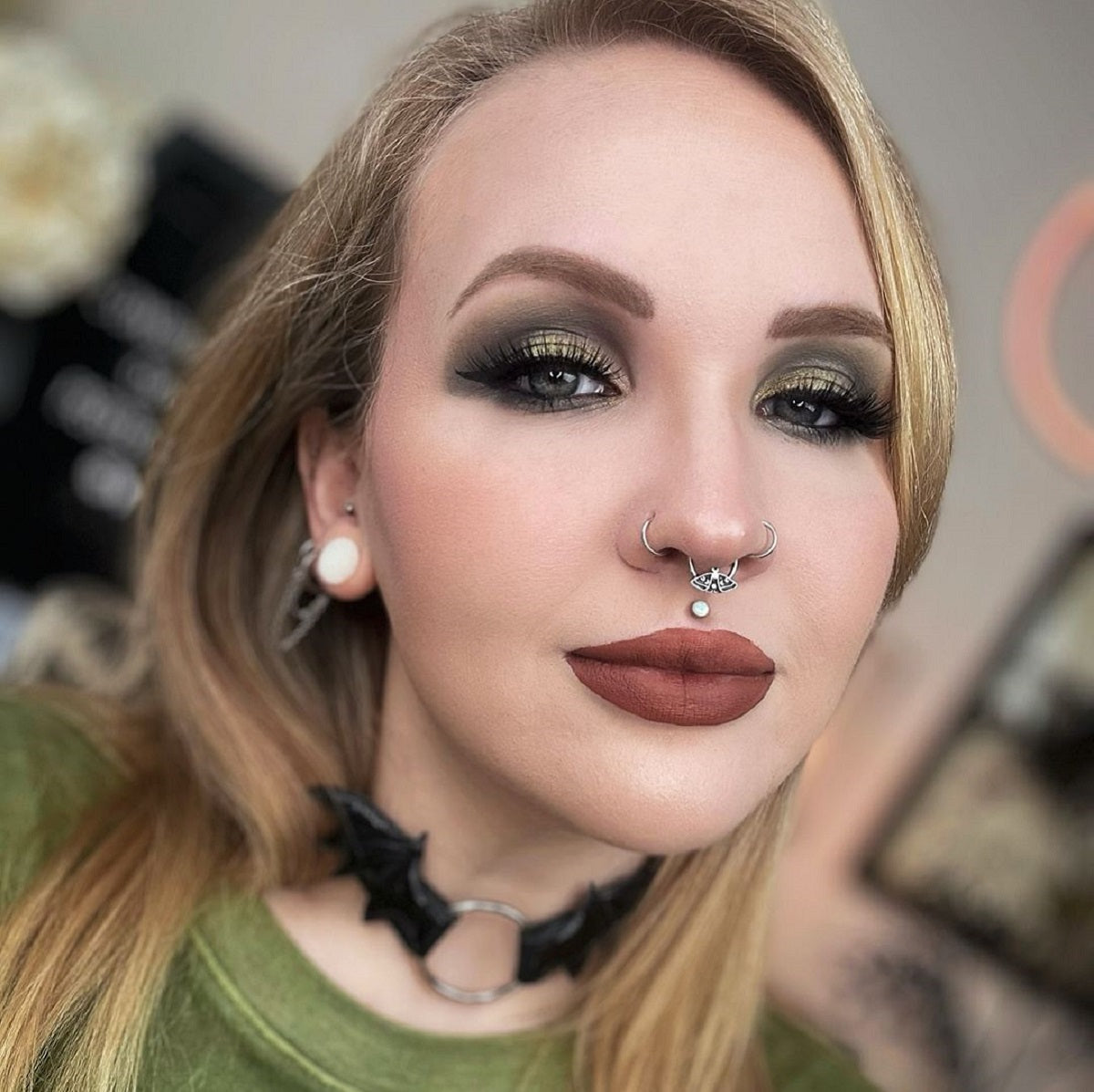 Moon Wings Moth Daith Septum Ring