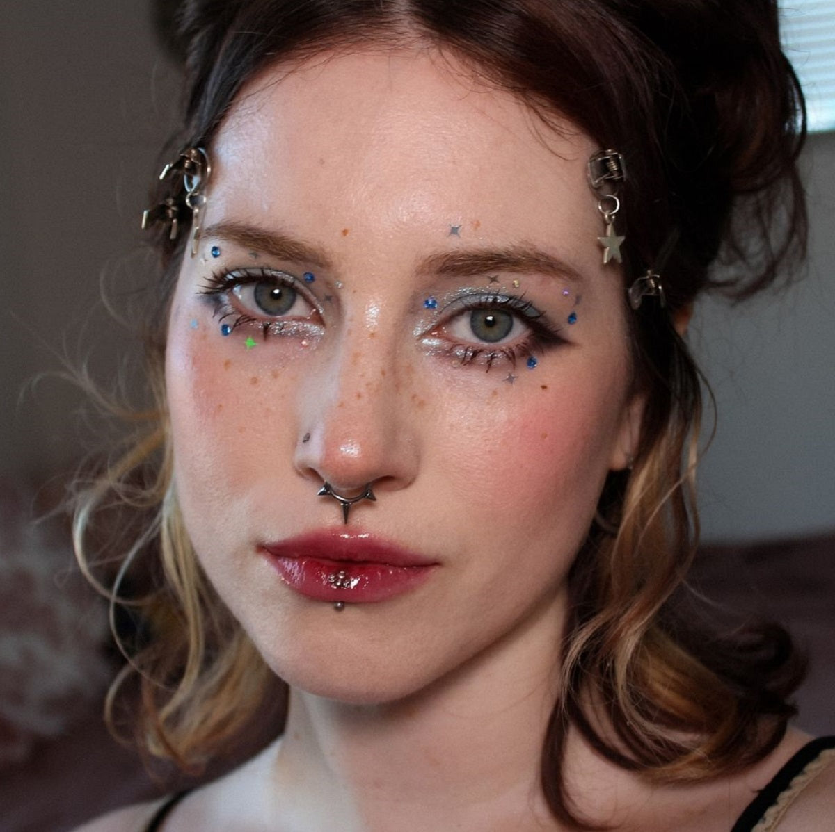 Punk Triple Spikes Septum Clicker Ring