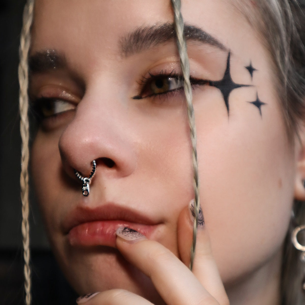 Zipper Style Clicker Septum Ring