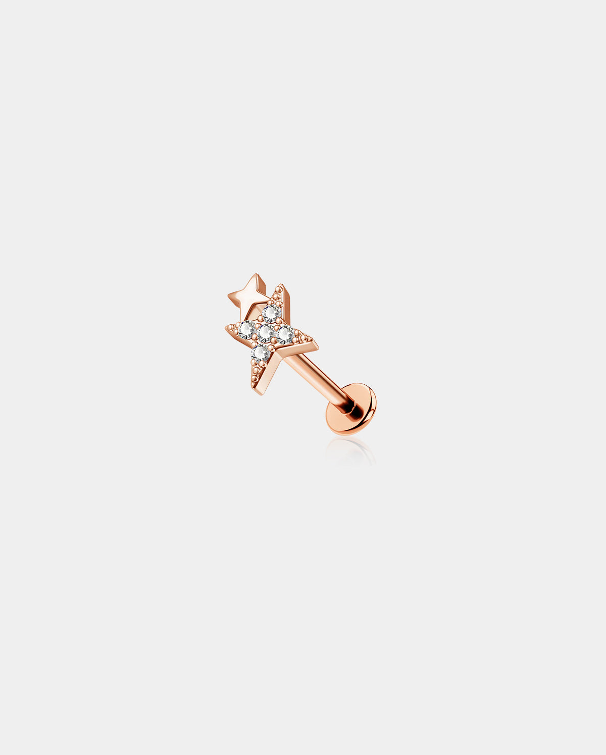 double star helix stud