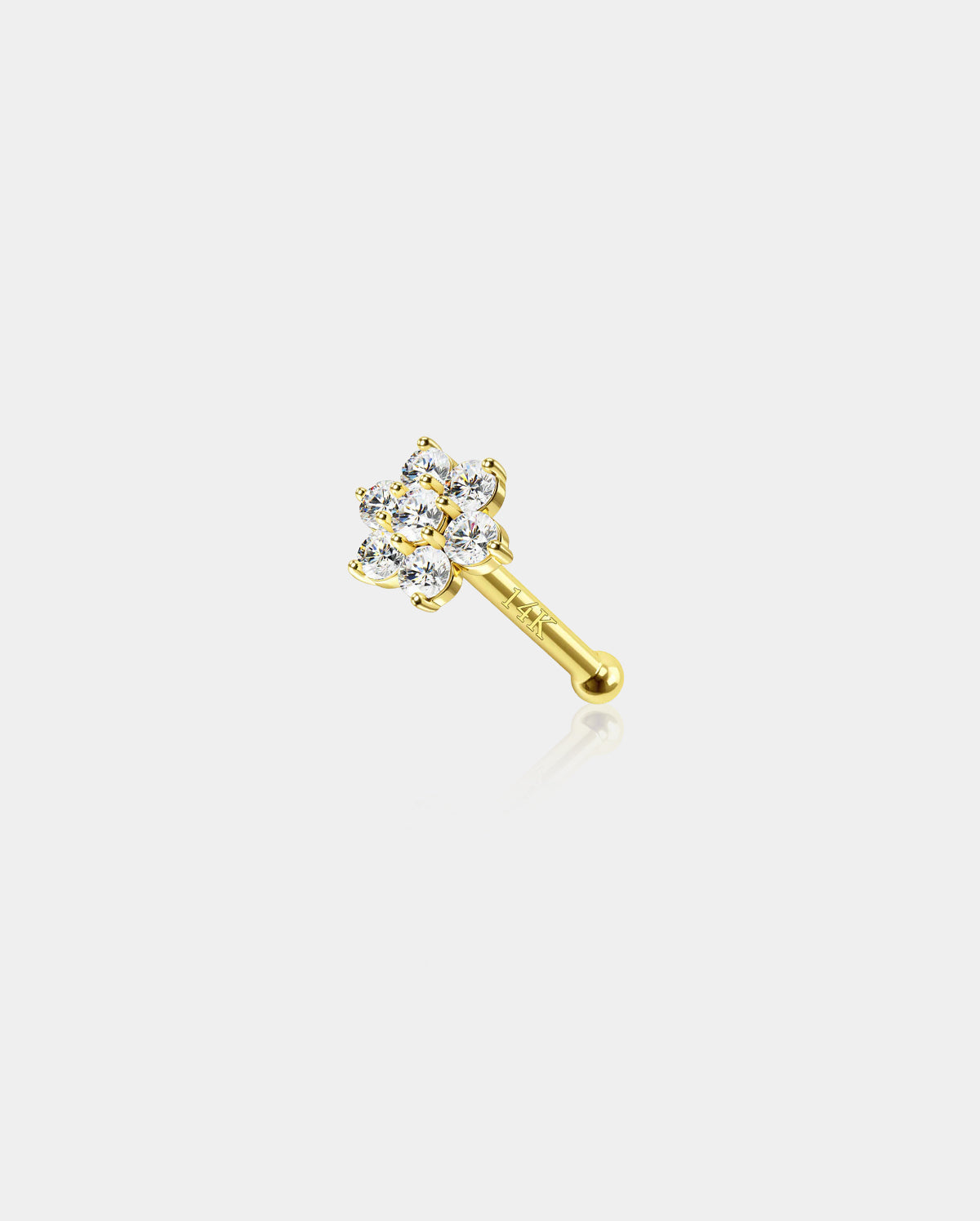 flower nose bone stud