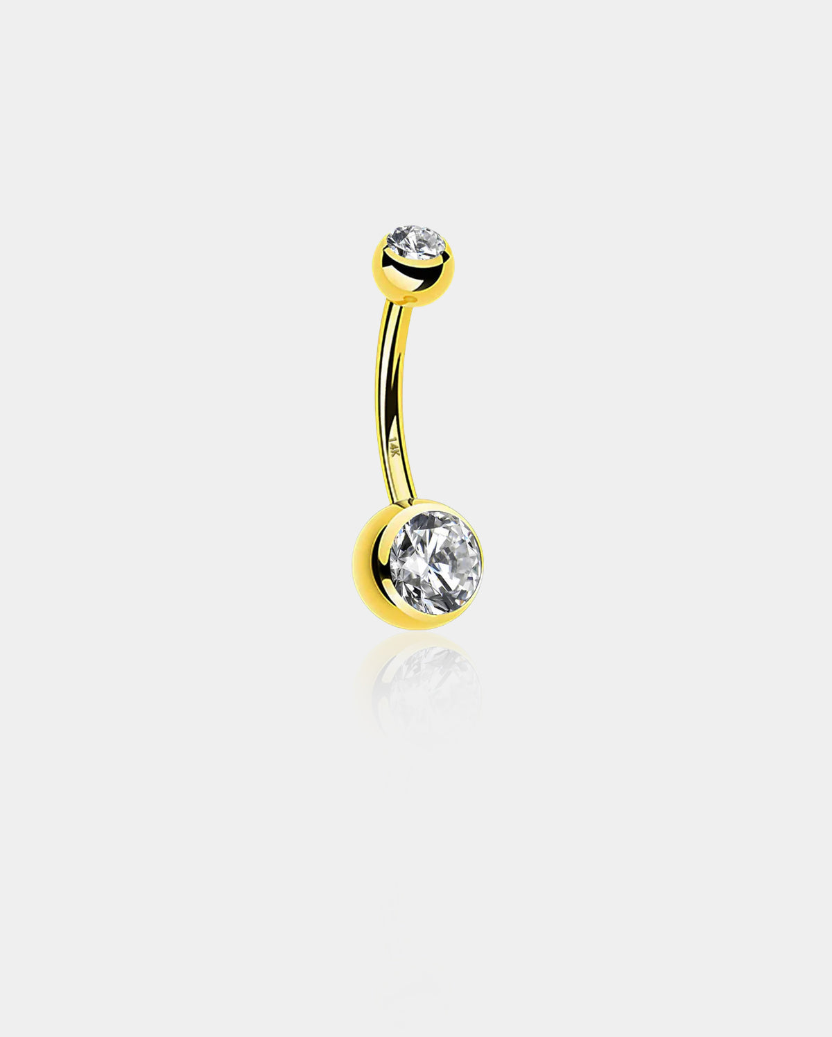 14 k gold belly rings