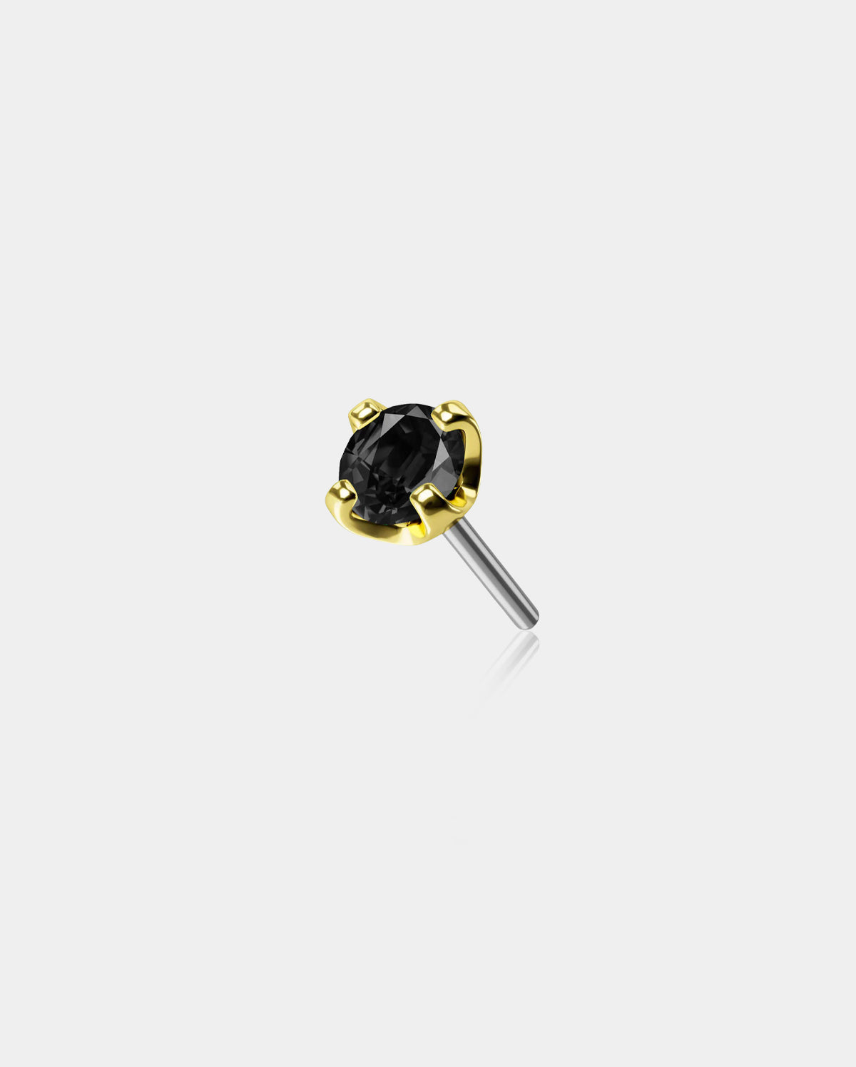 14k gold black stud