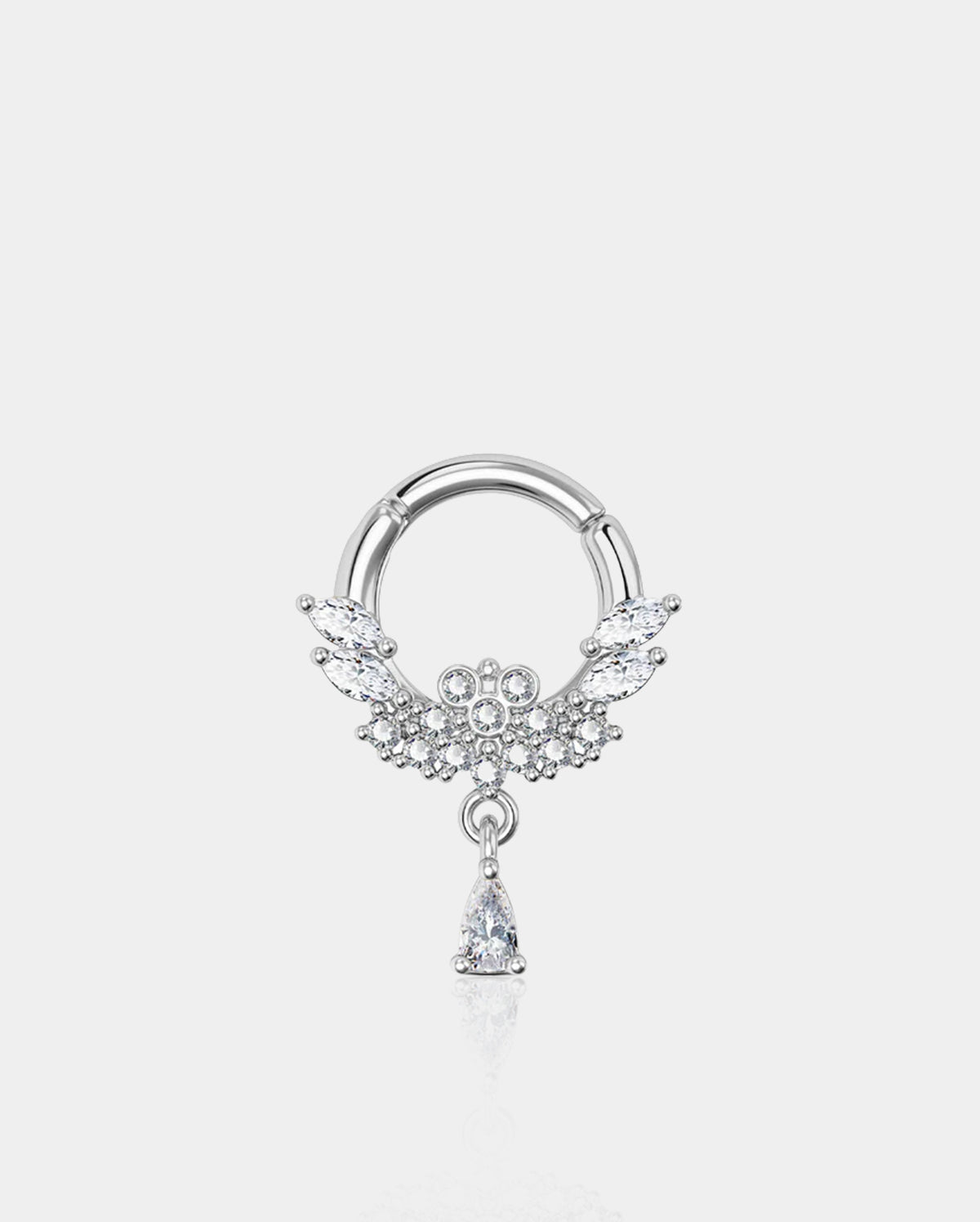 CZ Luxurious Dangle Segment Septum Ring