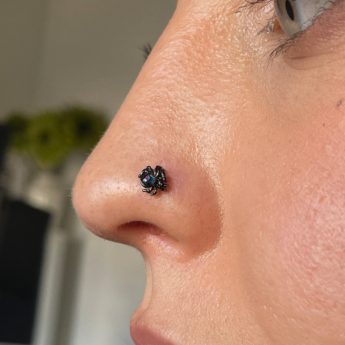 3PCS Spider and Bat Halloween Nose Stud Set