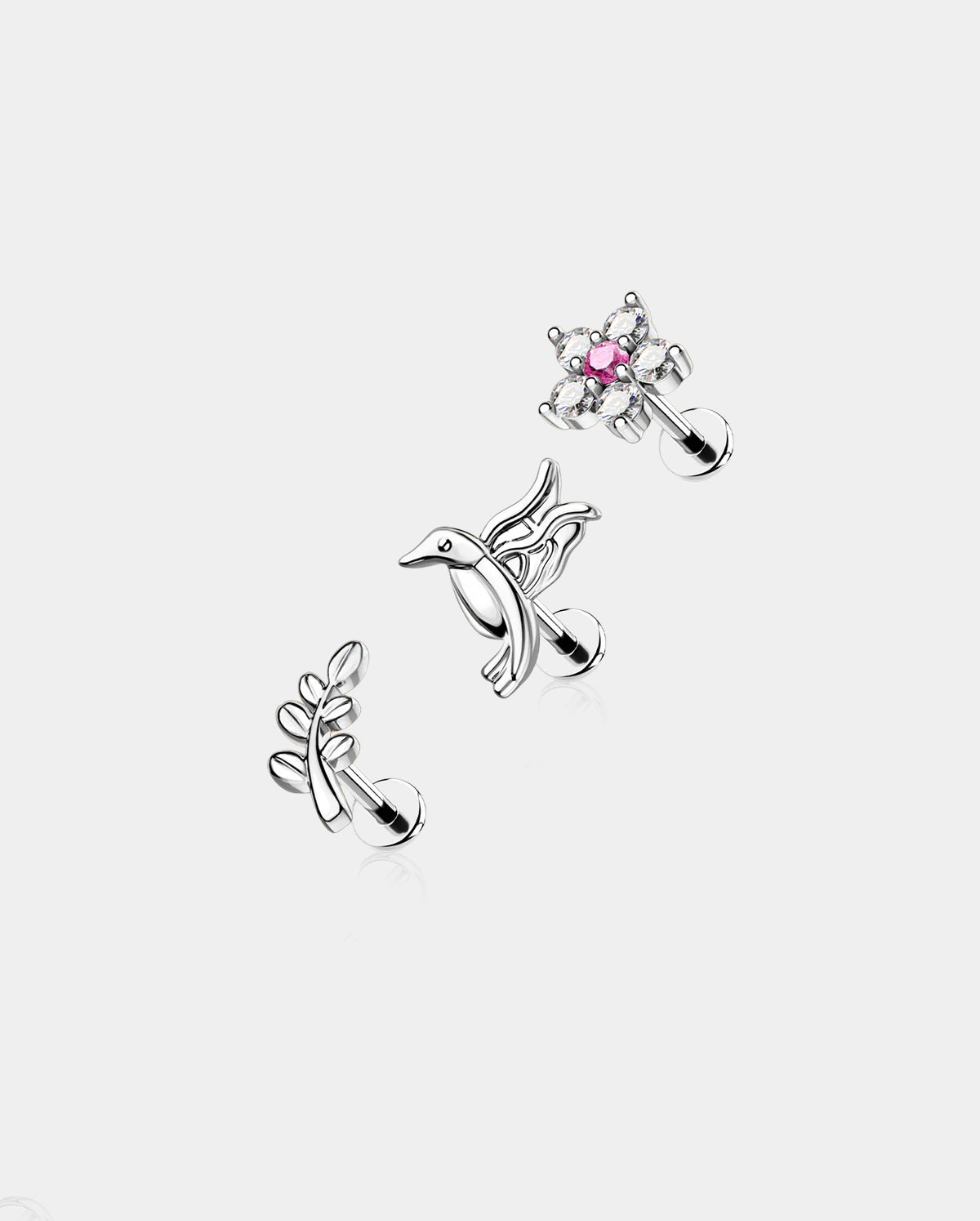 bird cartilage earring stud