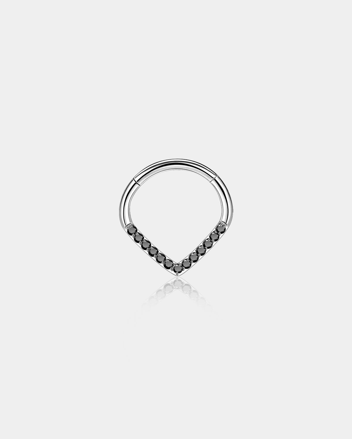 16G 8/10mm claro CZ V-forma de titanio septo anillo