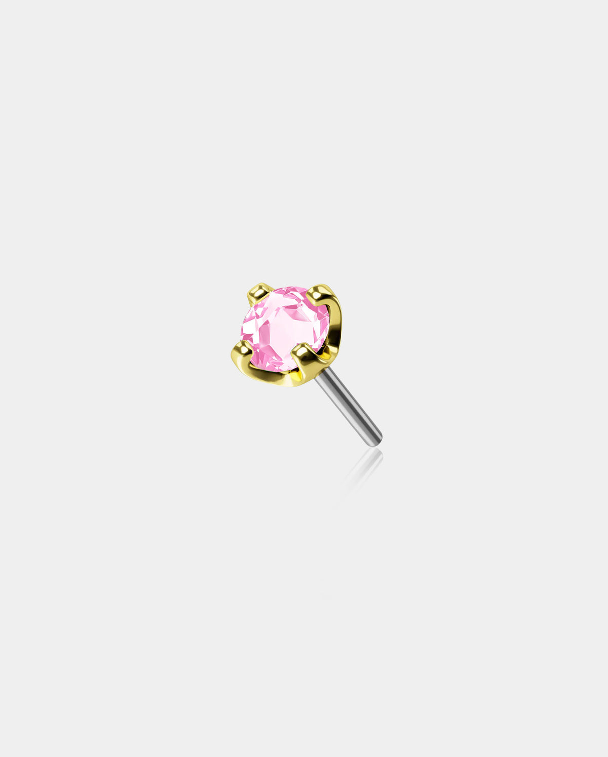 14k gold pink stud