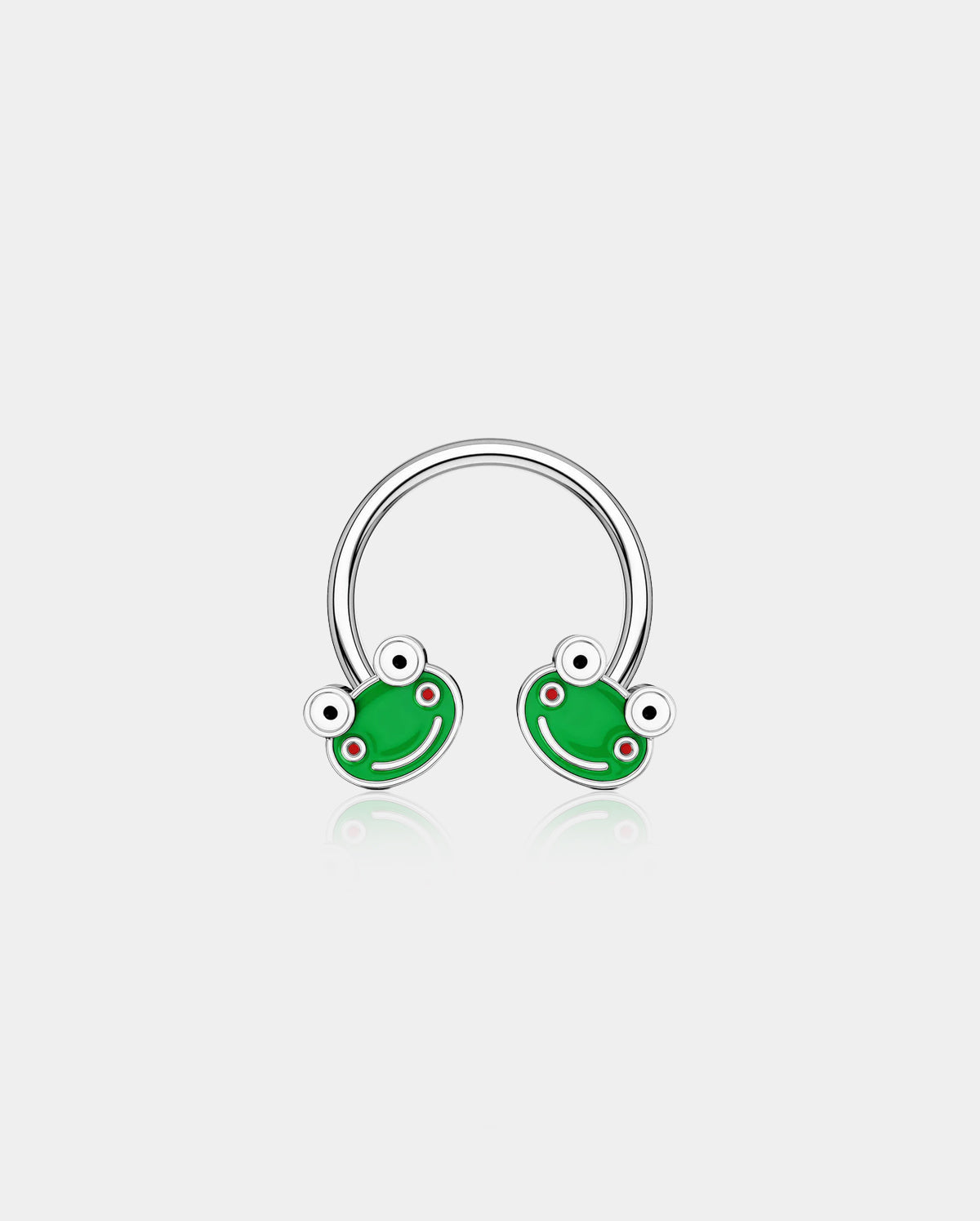silver frog septum ring