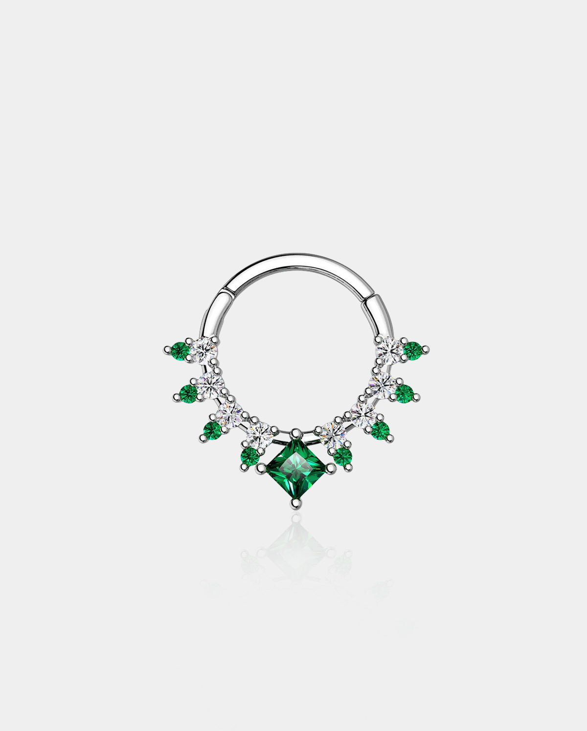 Cluster CZ Hinged Daith Septum Ring