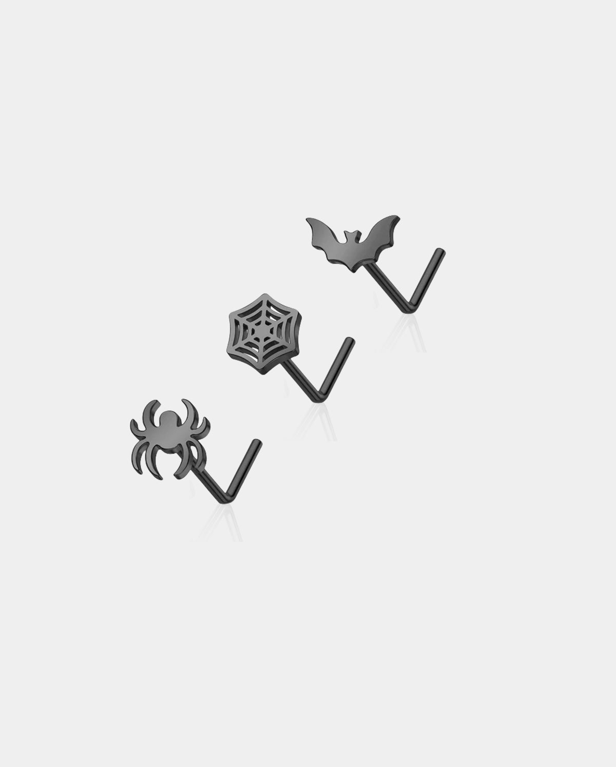 black bat nose stud