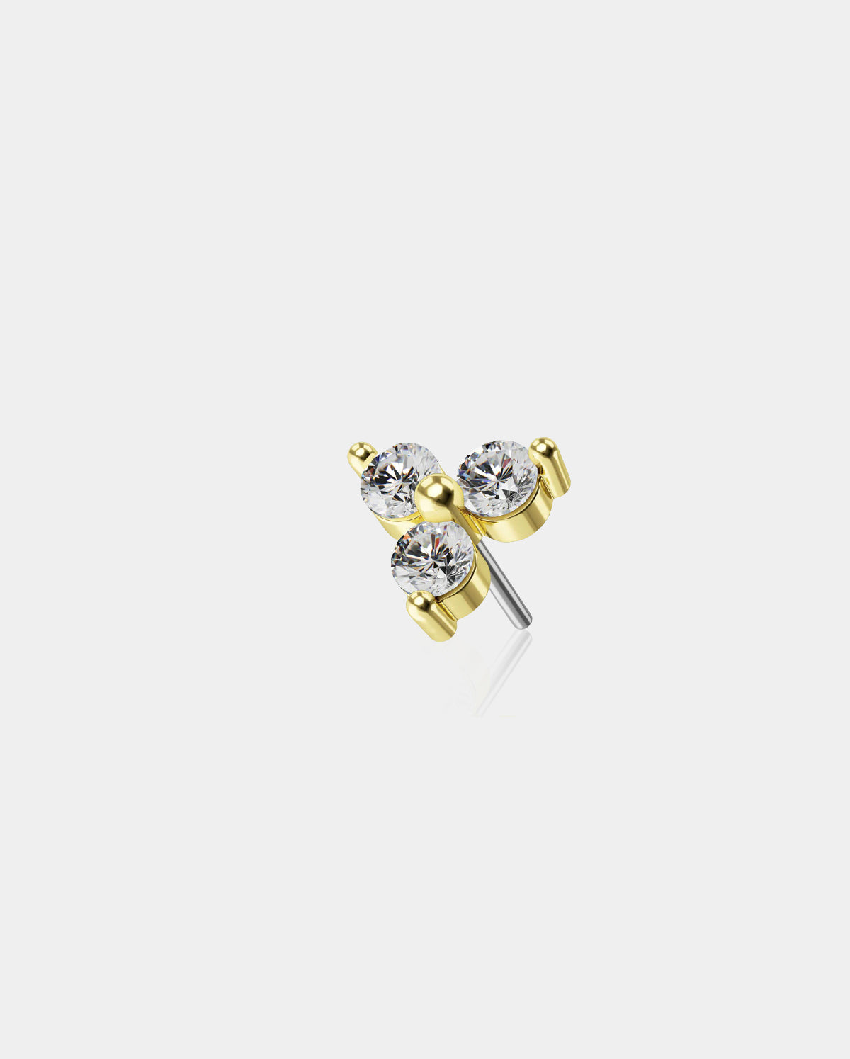 threadless labret nose stud