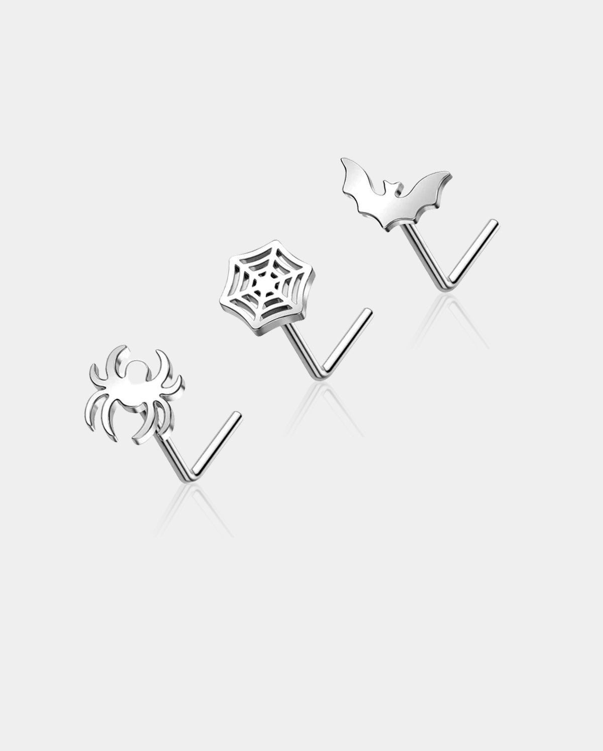silver bat nose stud