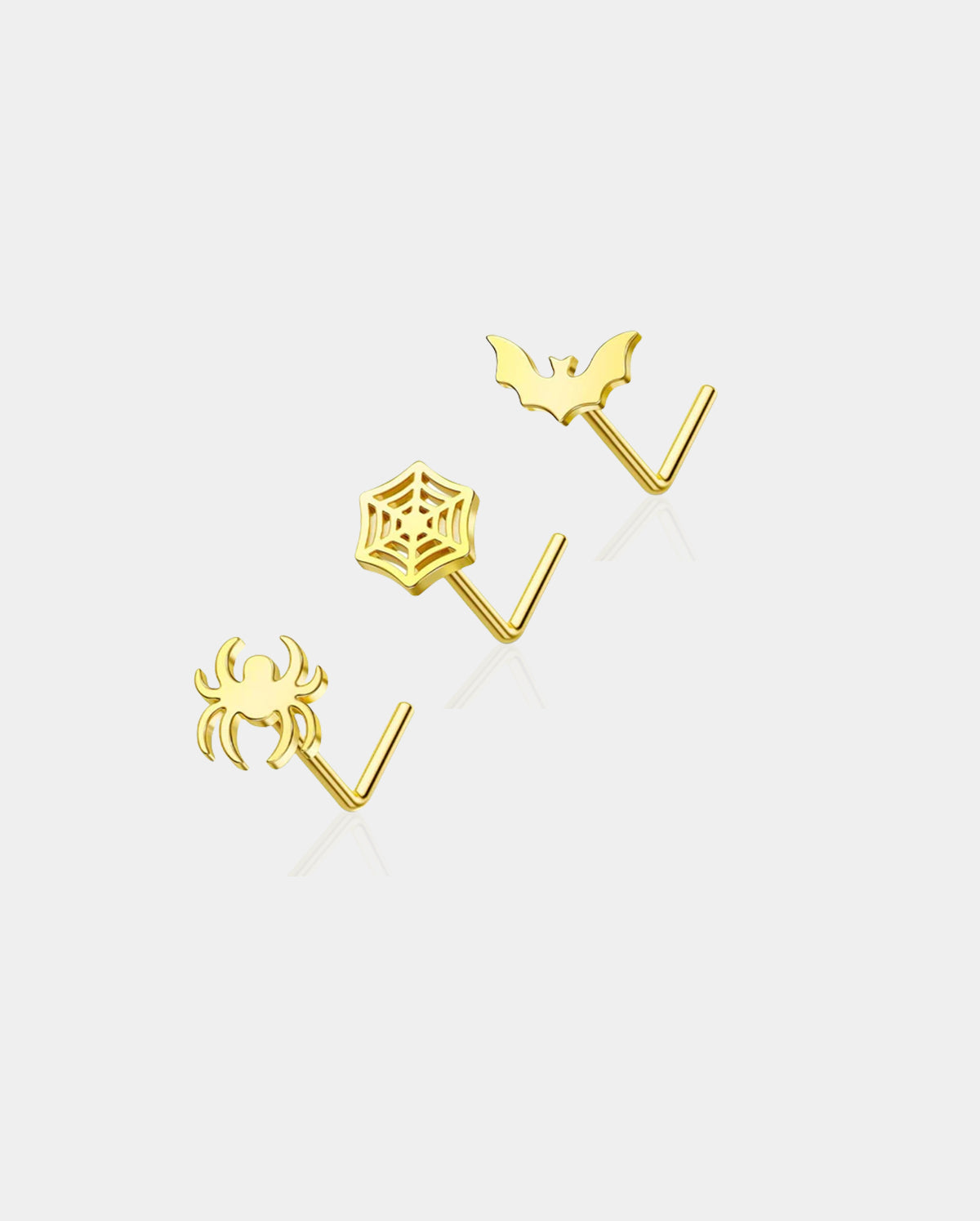 gold bat nose stud