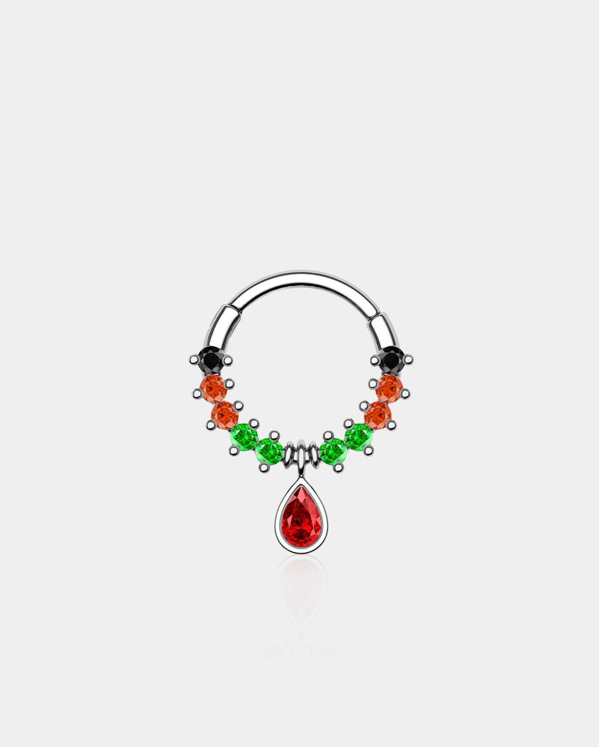 Mysterious Gem Hinged Segment Septum Ring