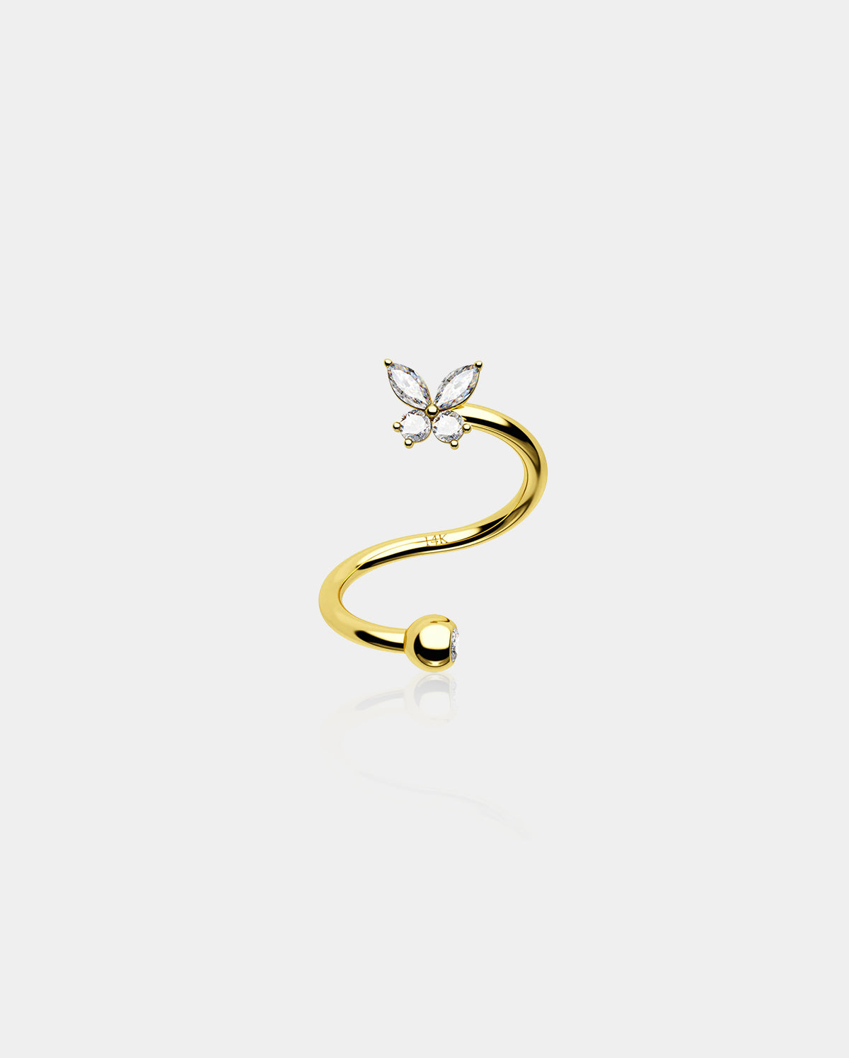 butterfly cartilage earring
