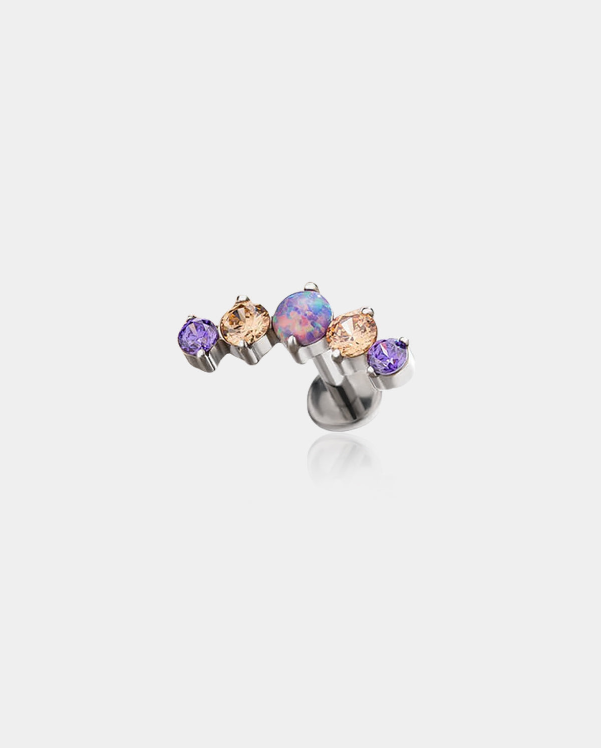 purple titanium ear piercing studs