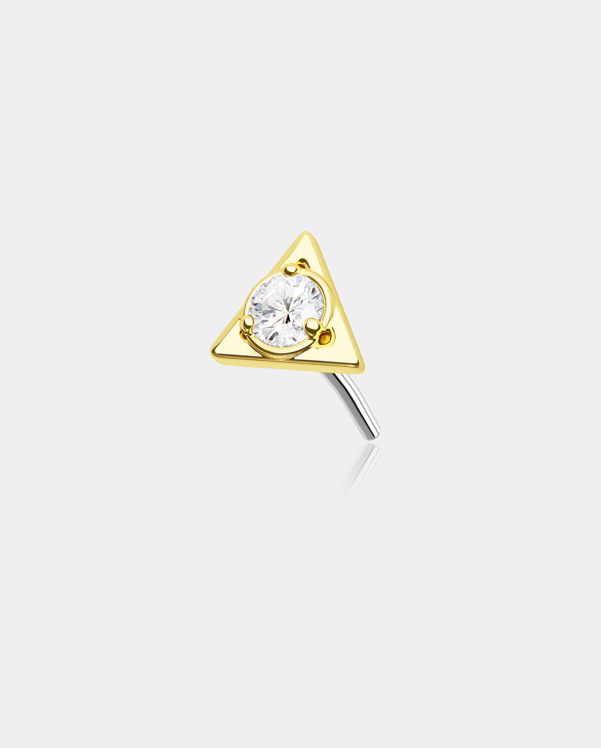 triangle nose piercing stud