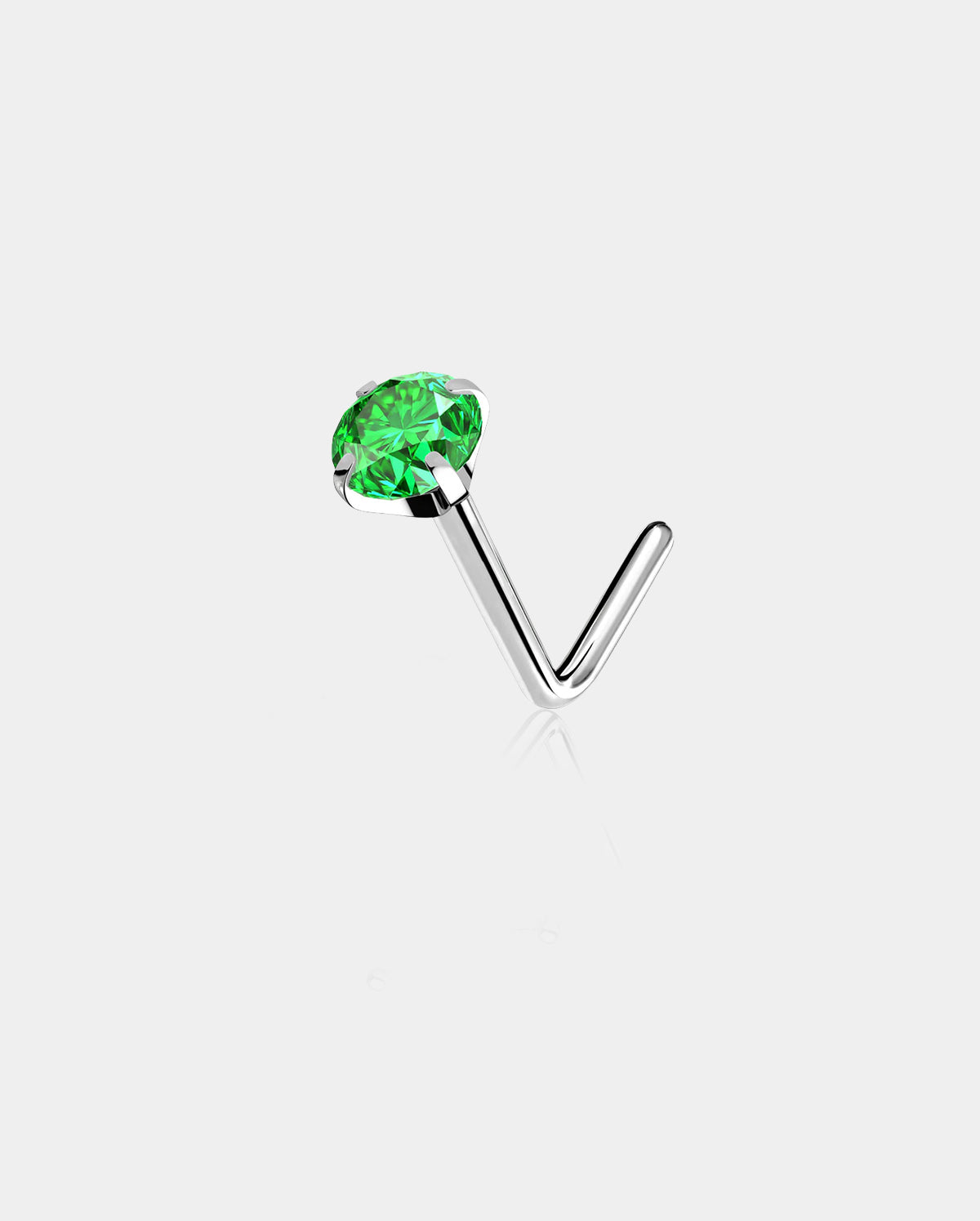 Vibrant CZ Titanium Nose Stud