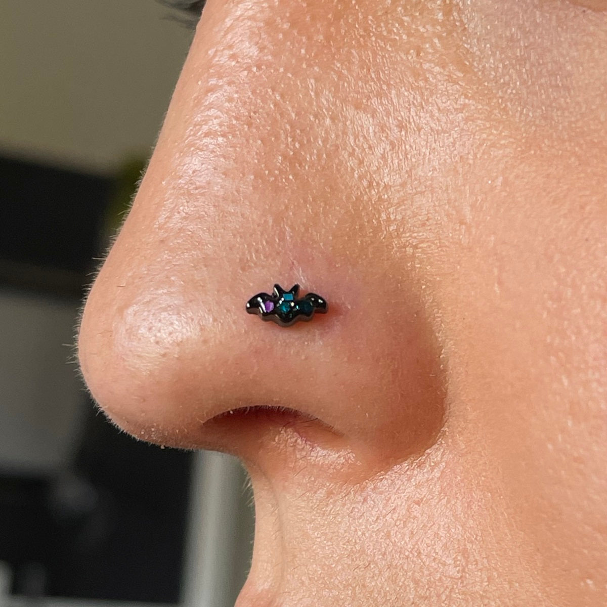 3PCS Spider and Bat Halloween Nose Stud Set