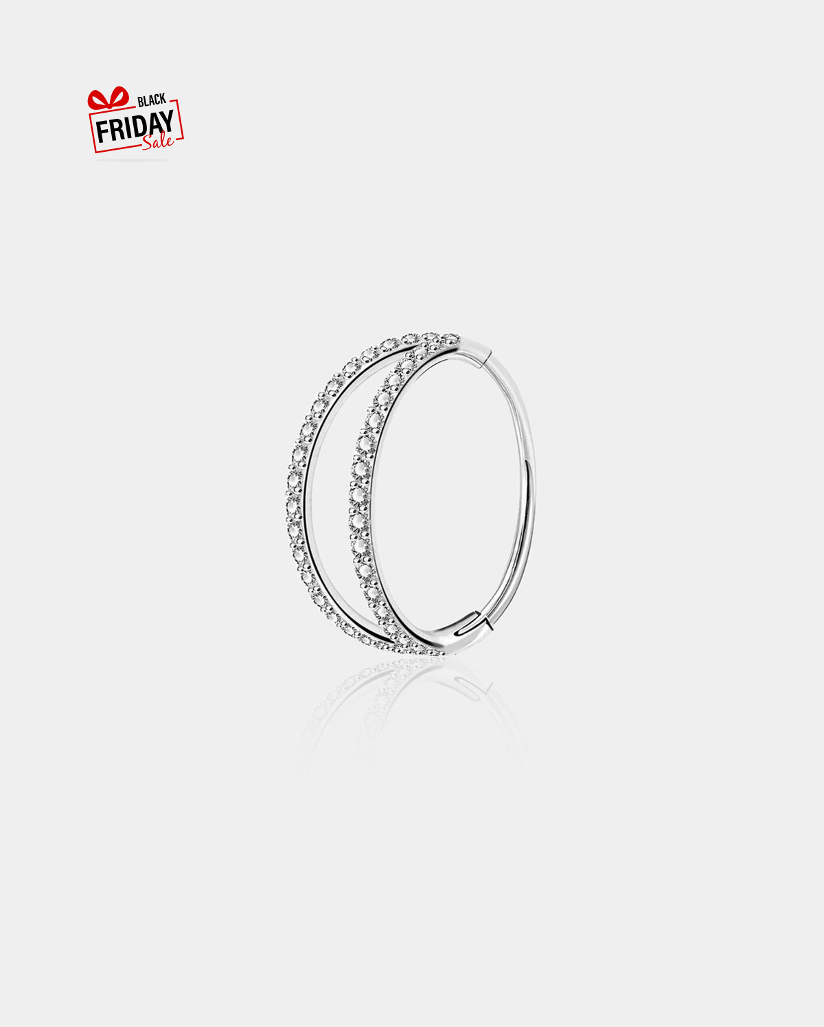 20G Double Nez Hoop Conch Boucle d'oreille CZ Helix Boucle d'oreille