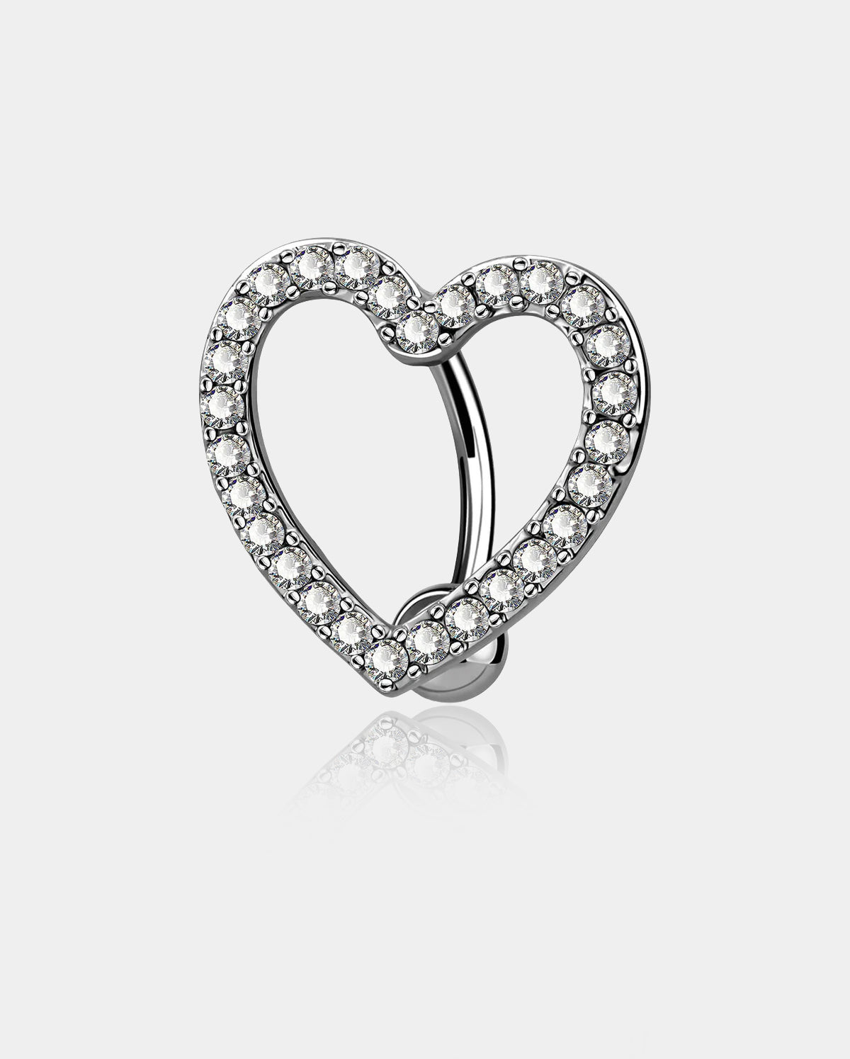 heart shaped belly button rings