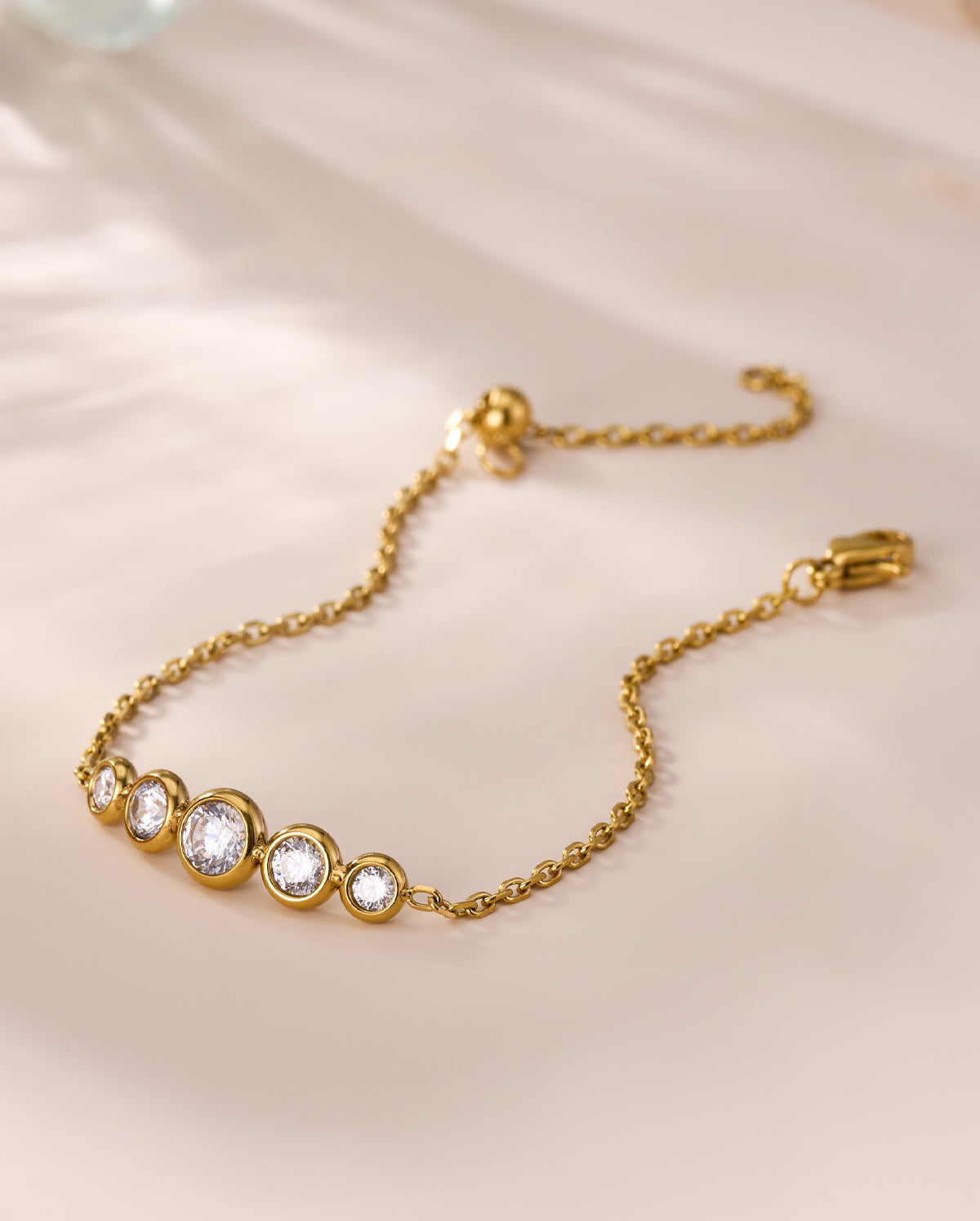 Five Round CZ Bracelet