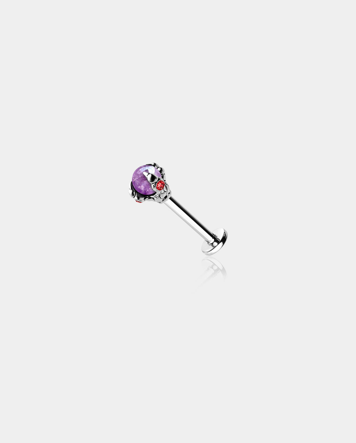 Amethyst cartilage stud