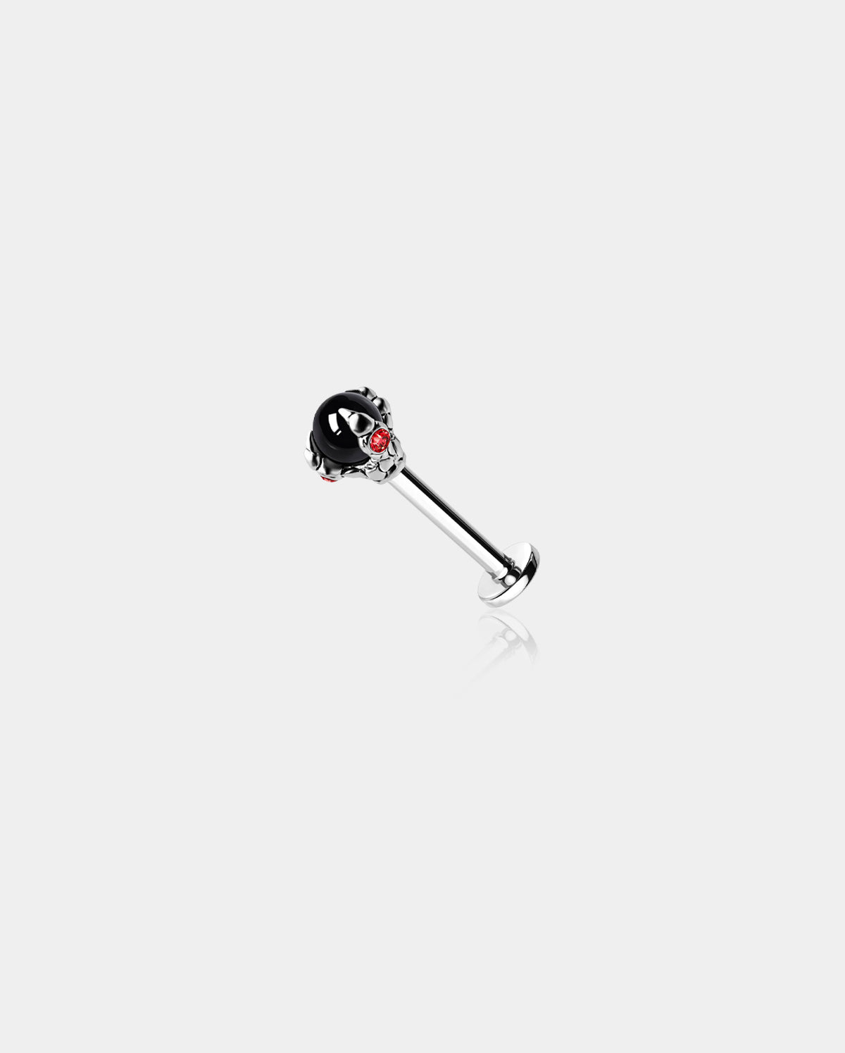 Obsidien lip cartilage stud