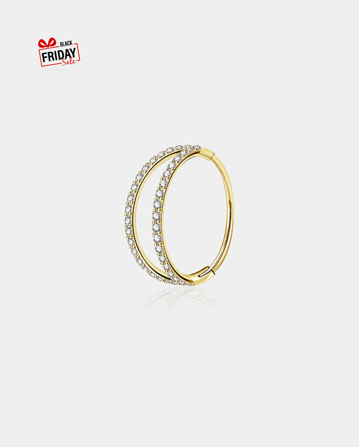 20G Double Nez Hoop Conch Boucle d'oreille CZ Helix Boucle d'oreille