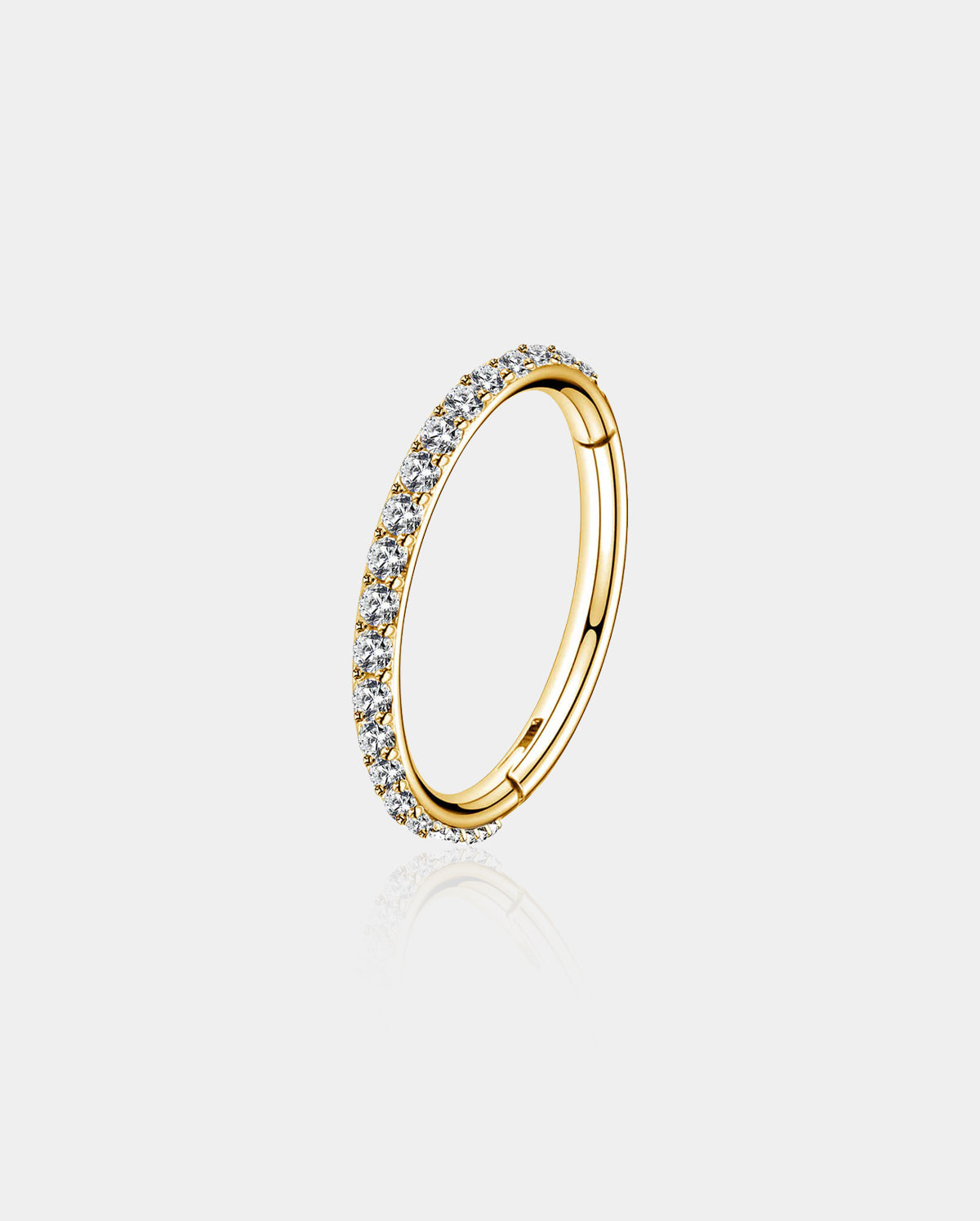 Anneau de nez en acier inoxydable 18G Nose Hoop CZ