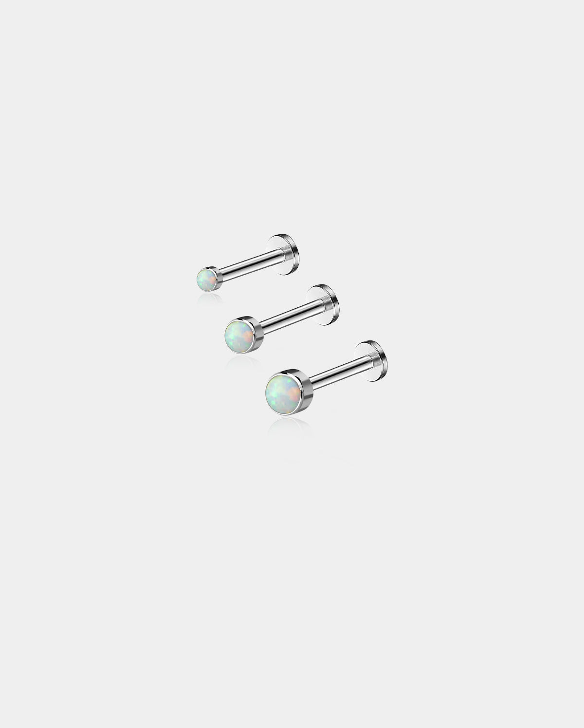 16G Ronda de Opal CZ Titanio Triple Forward Helix Joyería