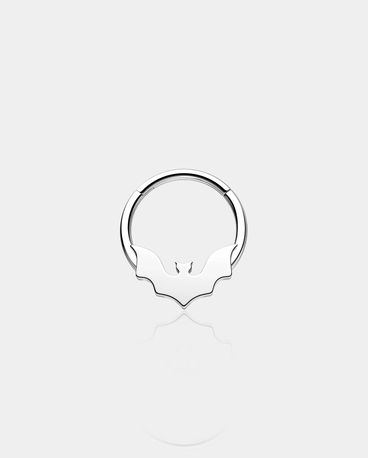 Flat Bat Halloween Daith Septum Ring