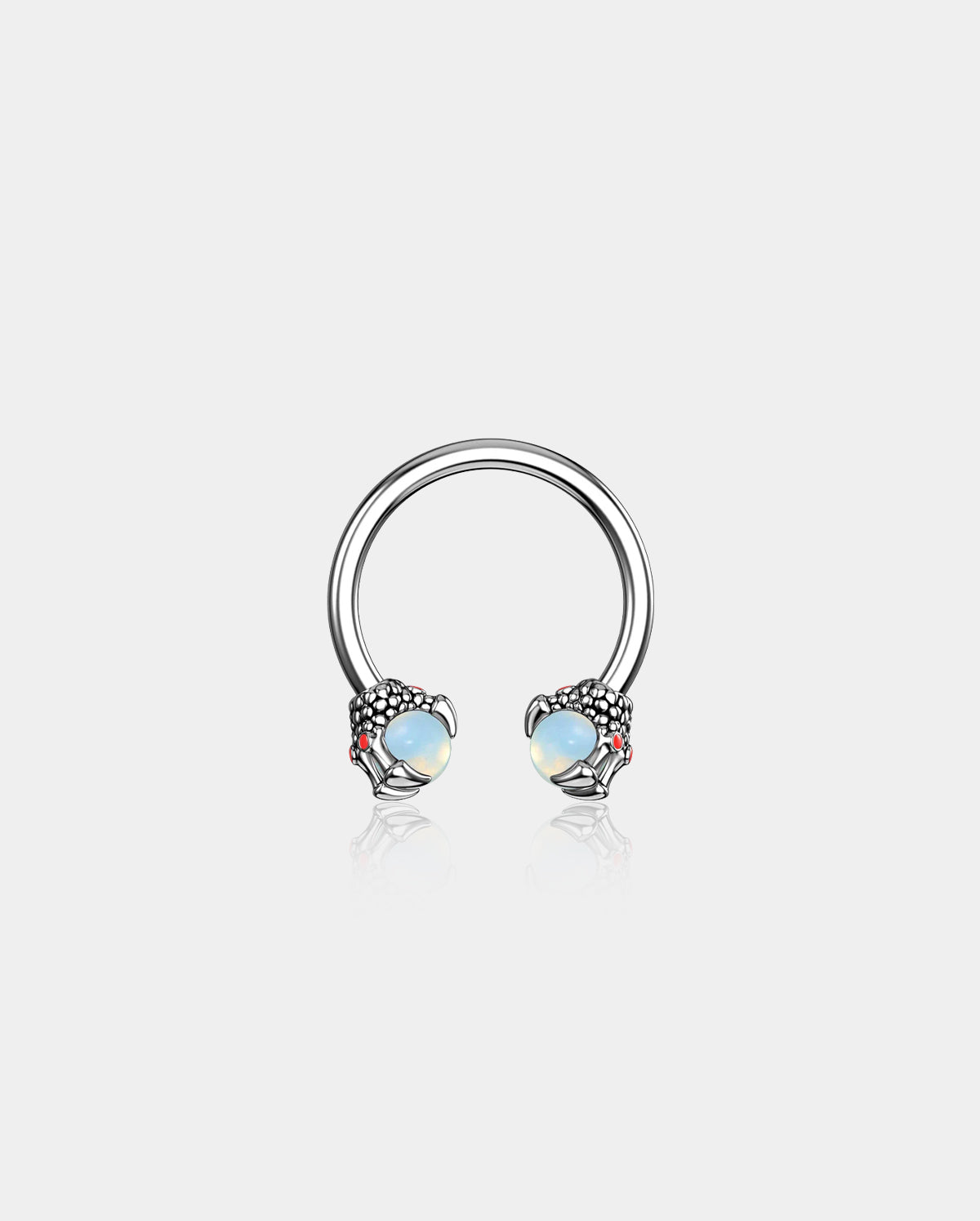 16G 3/8 ''Dragon Septum Ring Gem Circular Barbell Anillo