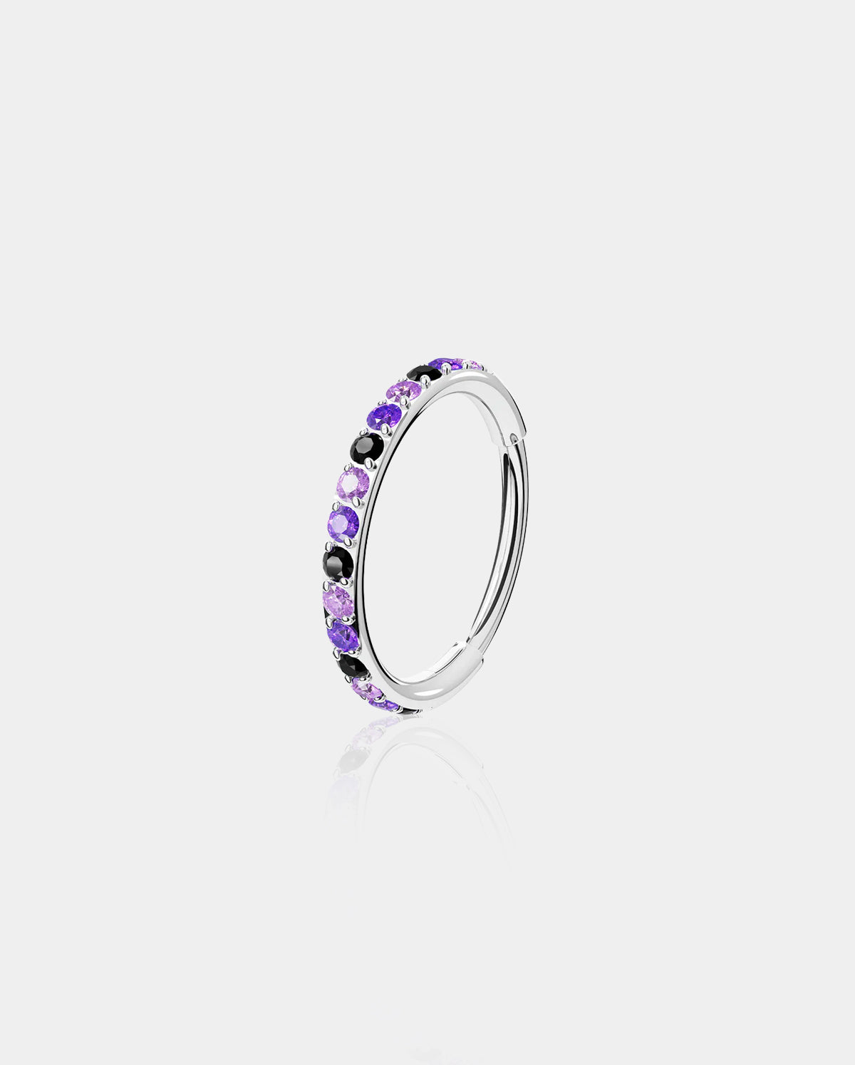 purple small hoop nose ring