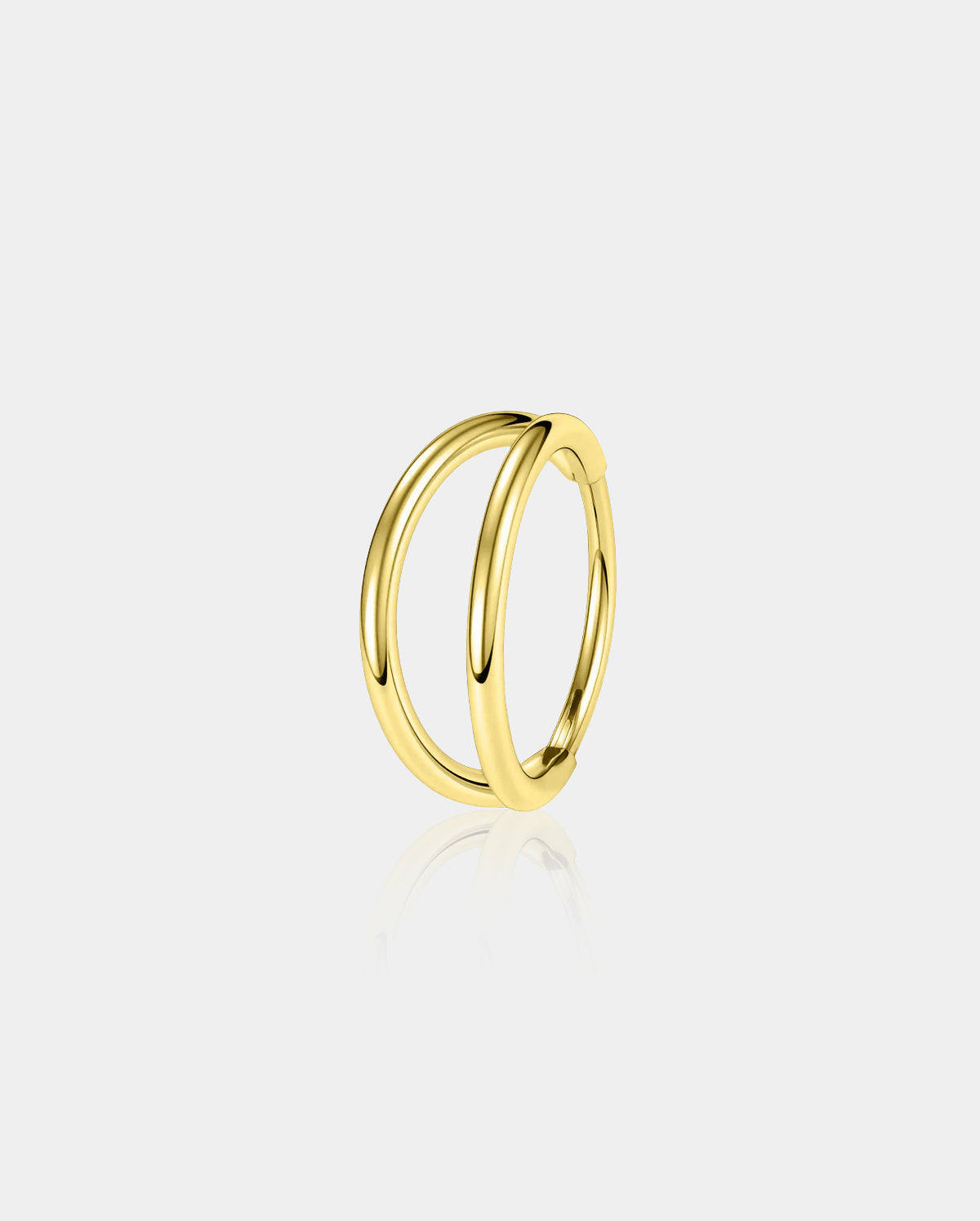 14k gold double helix piercing hoop