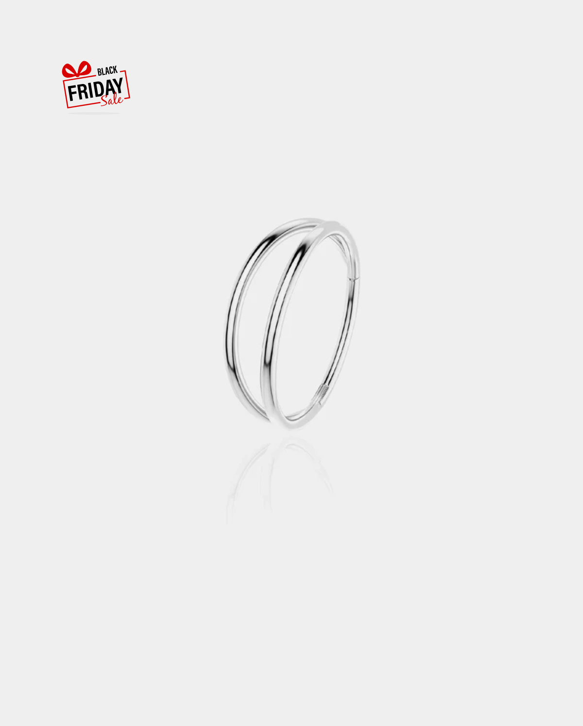 18G Double Hoop Hinged Segment Nose Ring