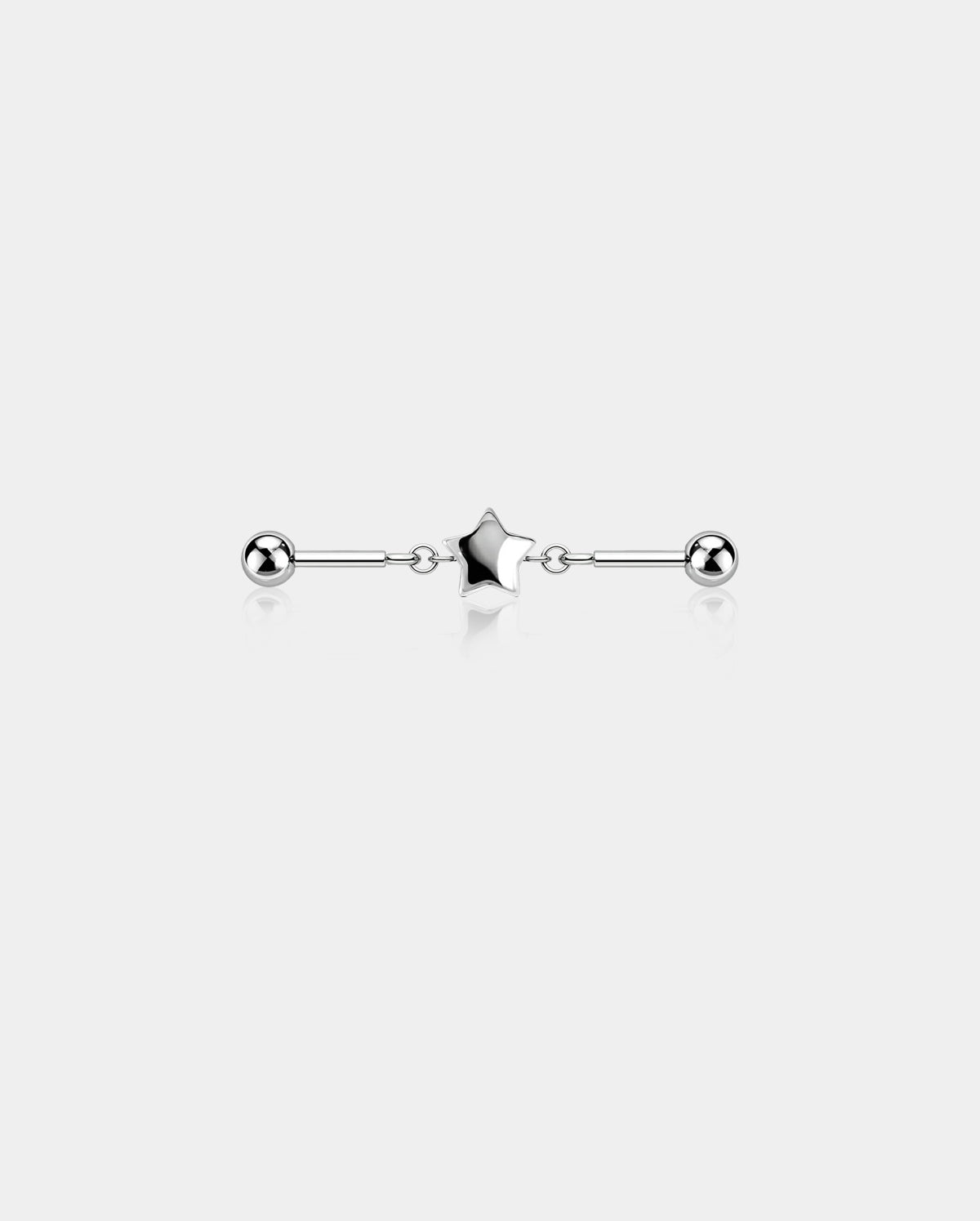 star industrial piercing barbell