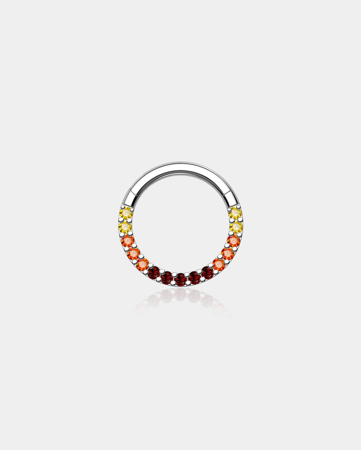 Multicolored CZ Septum Daith Ring