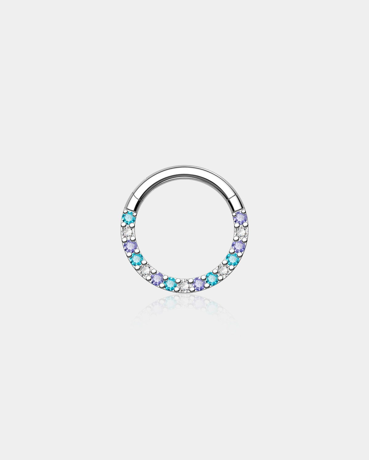 Multicolored CZ Septum Daith Ring